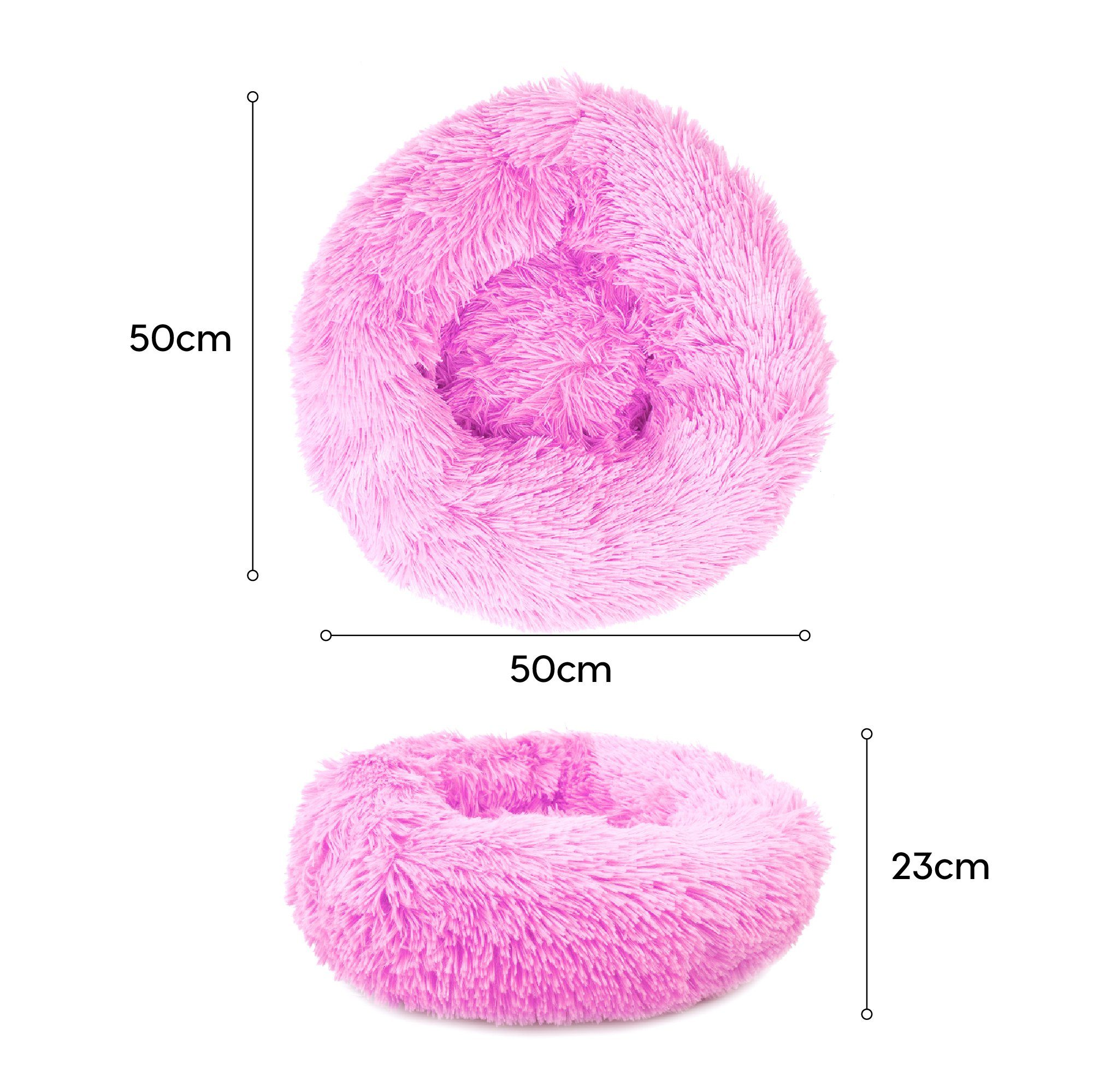 Thumbnail - wuuhoo Tierbett Fluffy 50 cm Rund I flauschiges Bett, für Hunde und Katzen I Plüsch warm und weich I Waschmaschinen geei...
