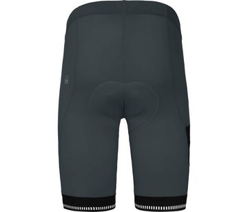 Bergson Fahrradhose KEMI COMFORT Bermuda (mit Sitzpolster) Herren Radshorts, bielastisch, tight, Normalgrößen, dunkel grau