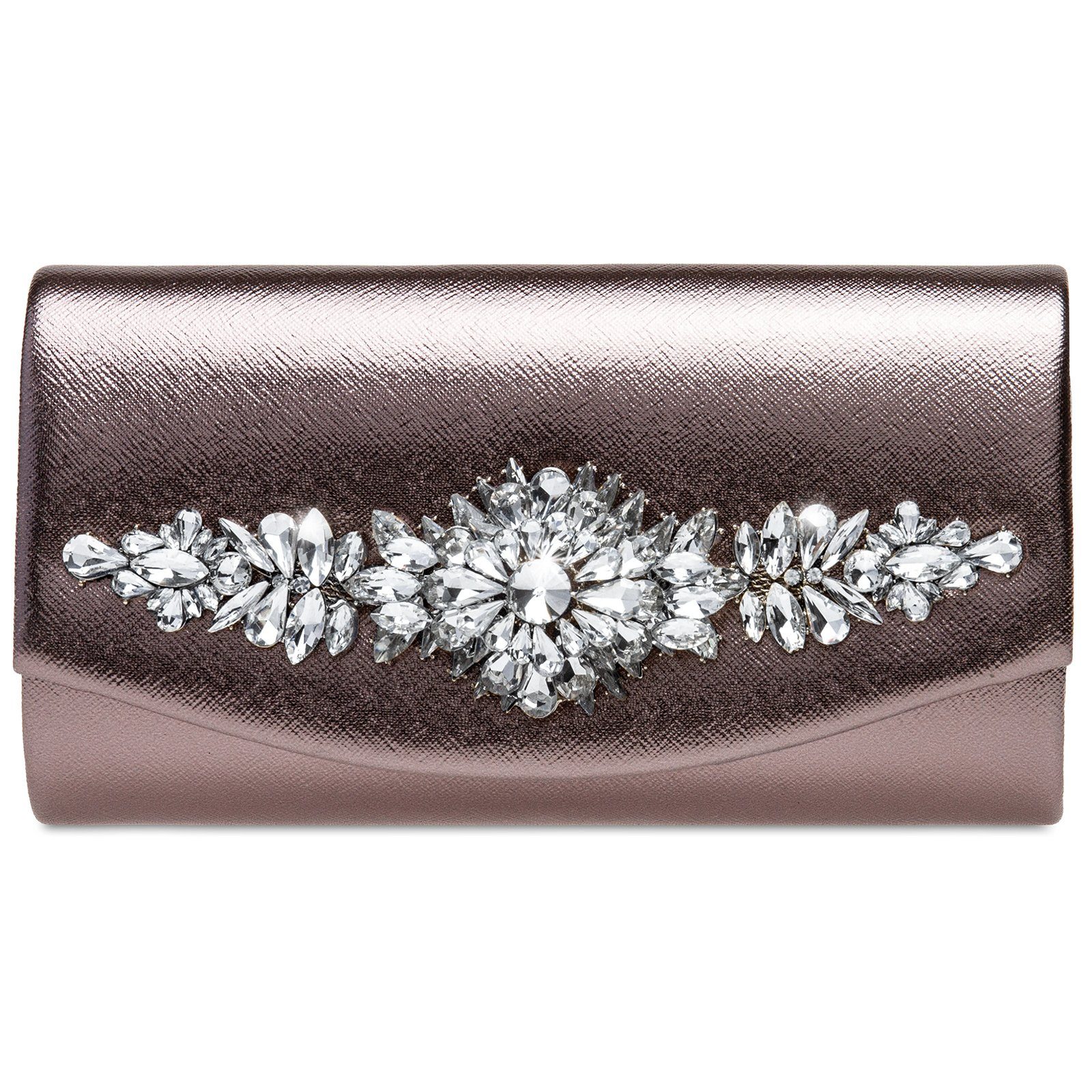 Caspar Clutch TA509 Damen Metallic Clutch günstig online kaufen