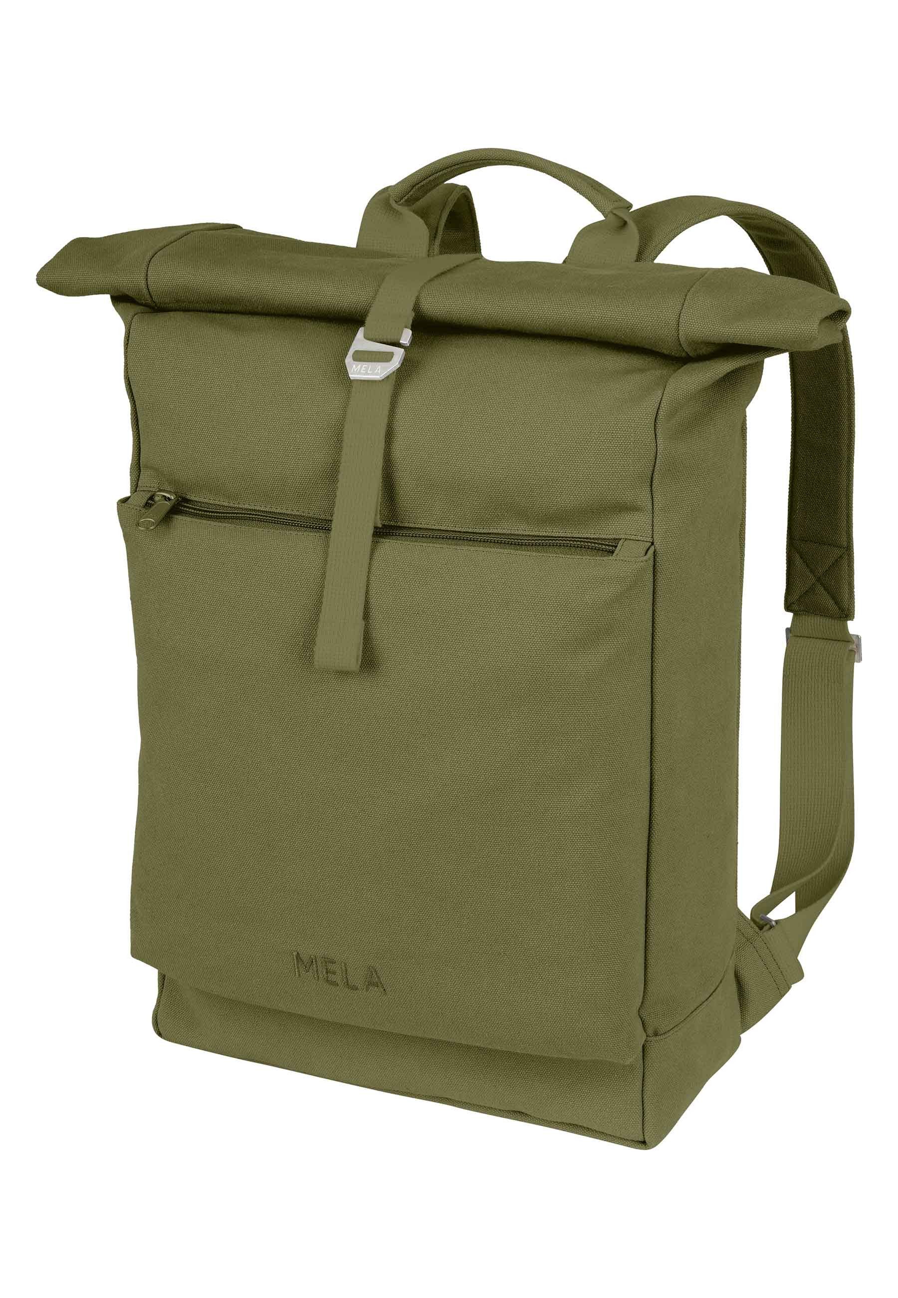 MELA Rucksack Rucksack Style AMAR, Veganer Rolltop mit erweiterbaren Volumen