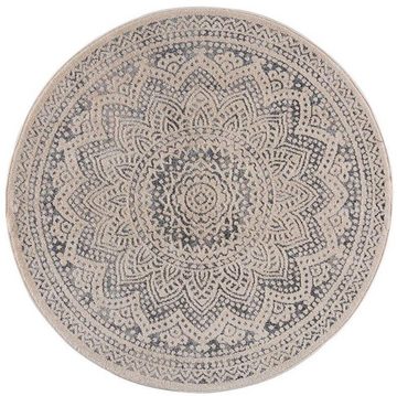 Teppich Art 1652, Carpet City, rund, Höhe: 7 mm, Kurzflor, Ornamenten-Muster, Boho & Mandala Stil