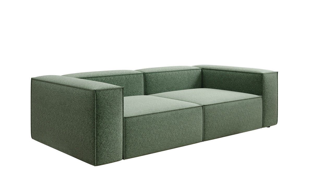 Luxusbetten24 Sofa Designer Sofa Lesley 3 Sitzer, mit Bezug aus Strukturstoff