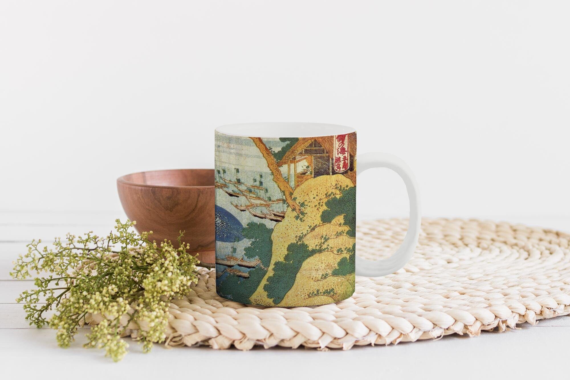 MuchoWow Tasse Ein Teetasse, Becher, Katsushika Goto Wal Keramik, Gemälde bei Kaffeetassen, Teetasse, Hokusai, - Geschenk von