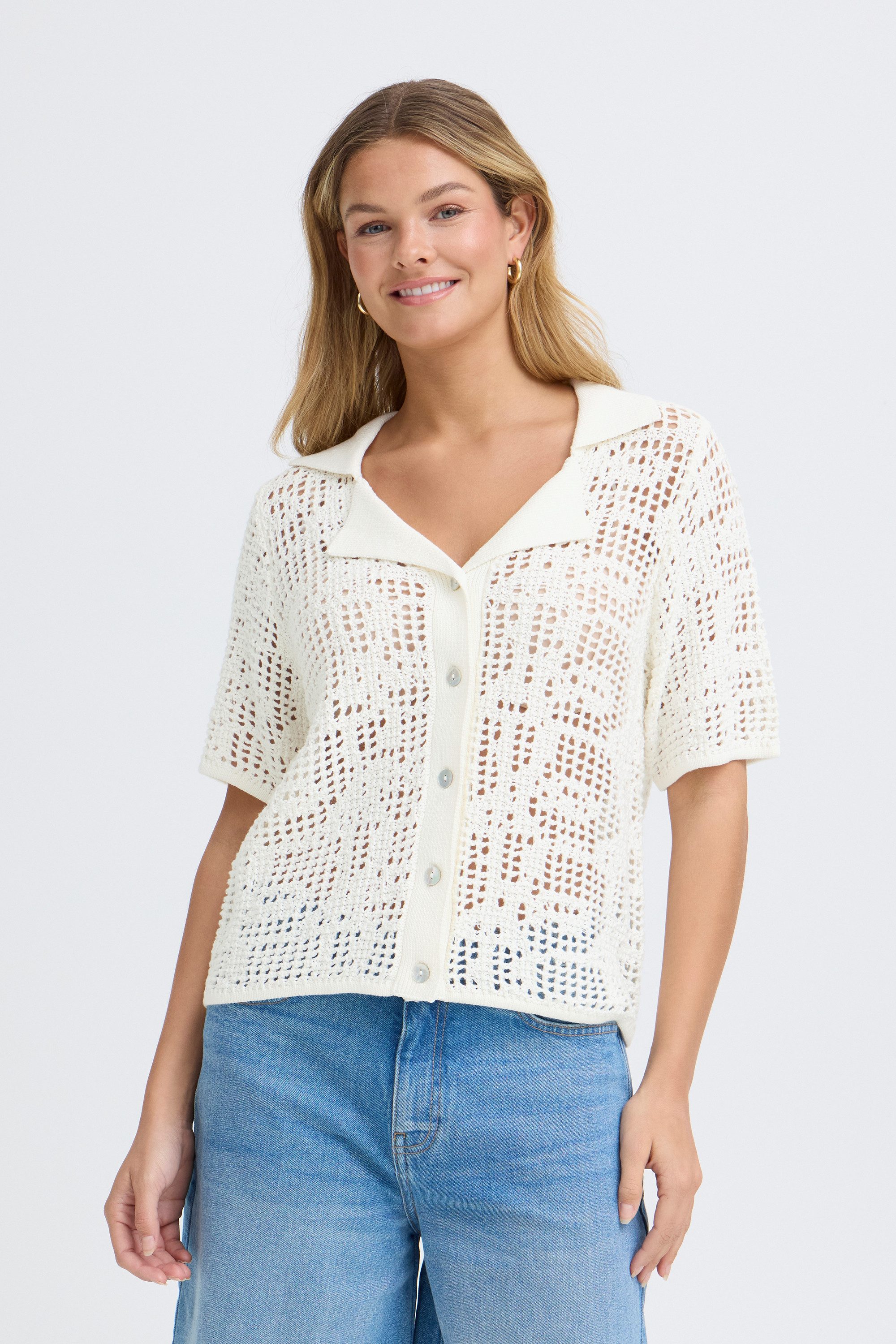 fransa Cardigan Kurzarm-Bluse FRRAVEN