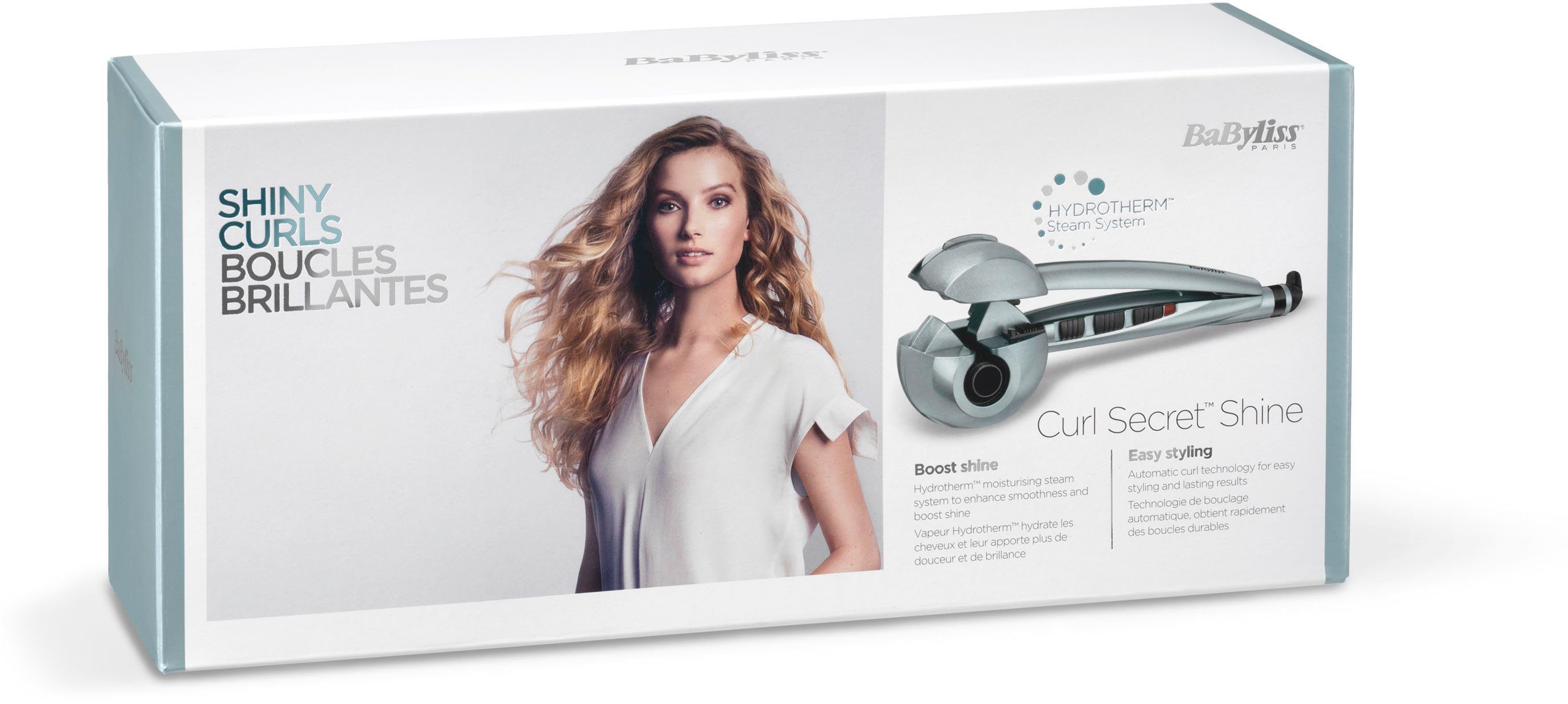 Secret C1800E Shine, Ionen-Keramik-Beschichtung, Curl BaByliss Auto-Curler Dampflockenstab