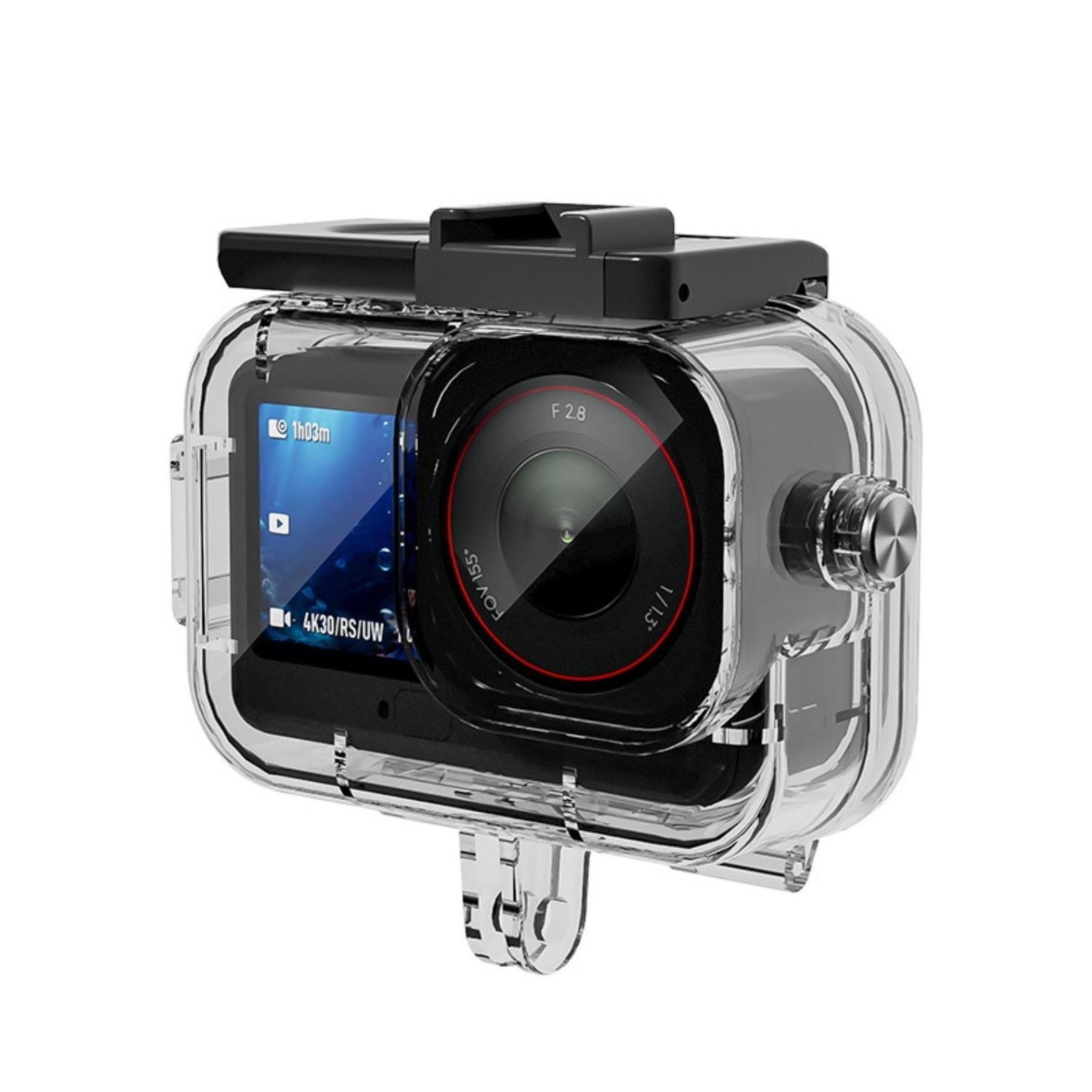 Wigento Unterwasser Diving Cover für DJI Action 6 Wasserdicht bis 70m Zubehör Zubehör Drohne (Kompakt, Robust, Passgenau, Wasserdicht, Für Unterwasseraufnahmen)