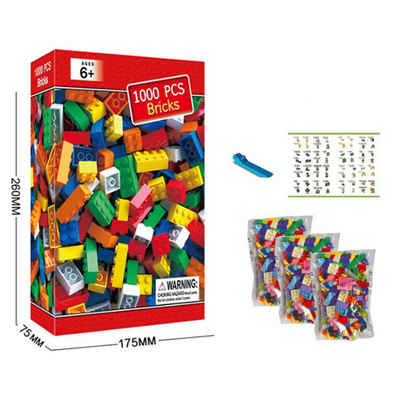 Kind Ja Spielbauklötze Kleinteilige Bausteine, Kinderspielzeug zum Zusammenbauen, (1000 St., mit kostenlosem Blocktrenner-Zubehör), Erhältlich in 1000pcs/500pcs, können Sie Ihre eigenen Formen erstellen
