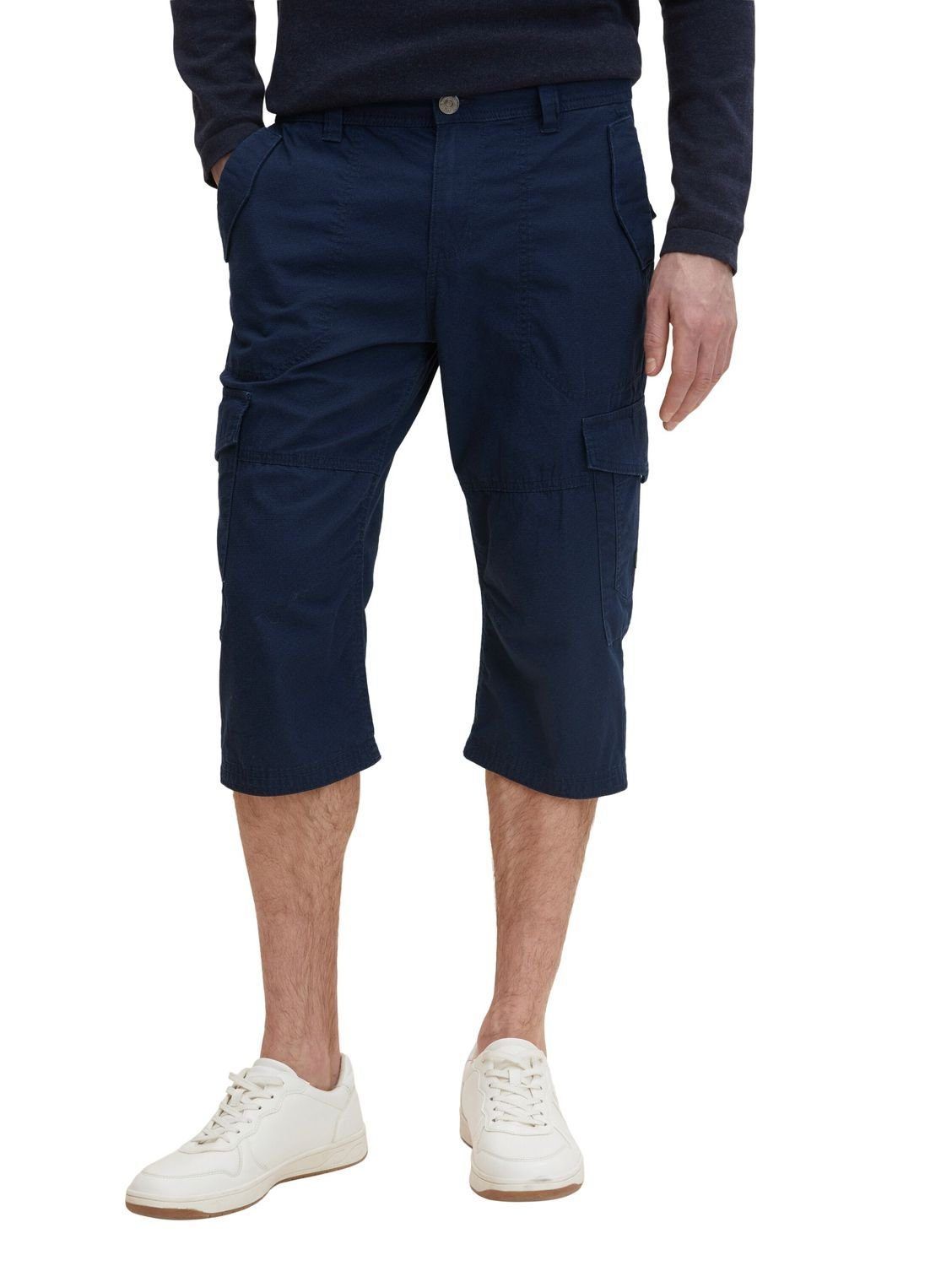Shorts OVERKNEE TOM Minimal 29122 Baumwolle aus MAX Navy Design TAILOR