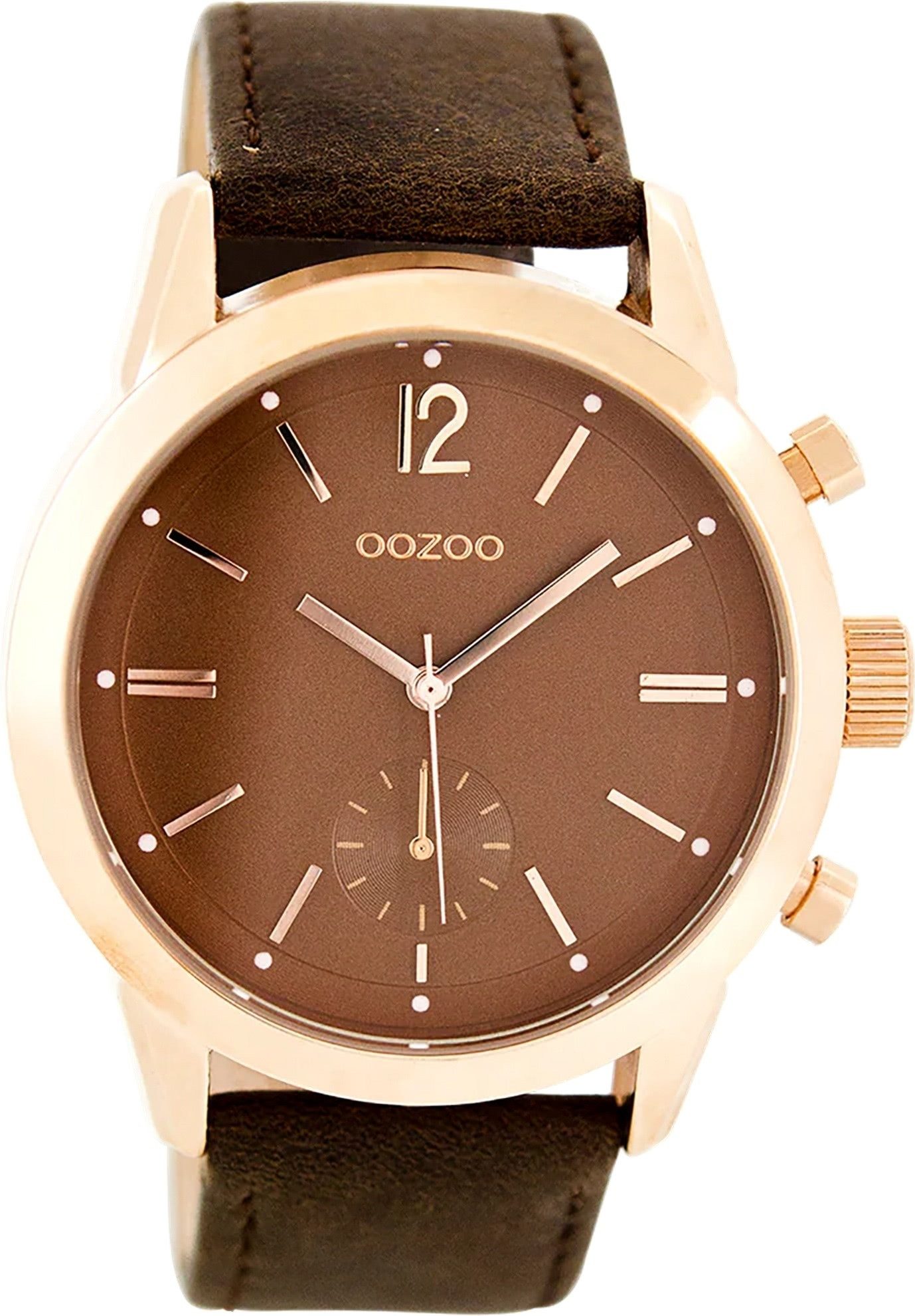 Quarzuhr Oozoo Damen Armbanduhr braun Analog