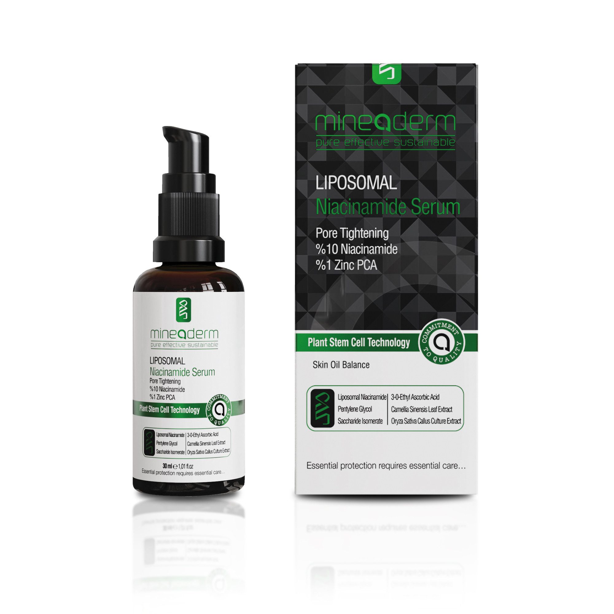 mineaderm Gesichtsserum Liposomal Niacinamide Serum, %10 Niamicide + %1 Zinc PCA, 1-tlg.