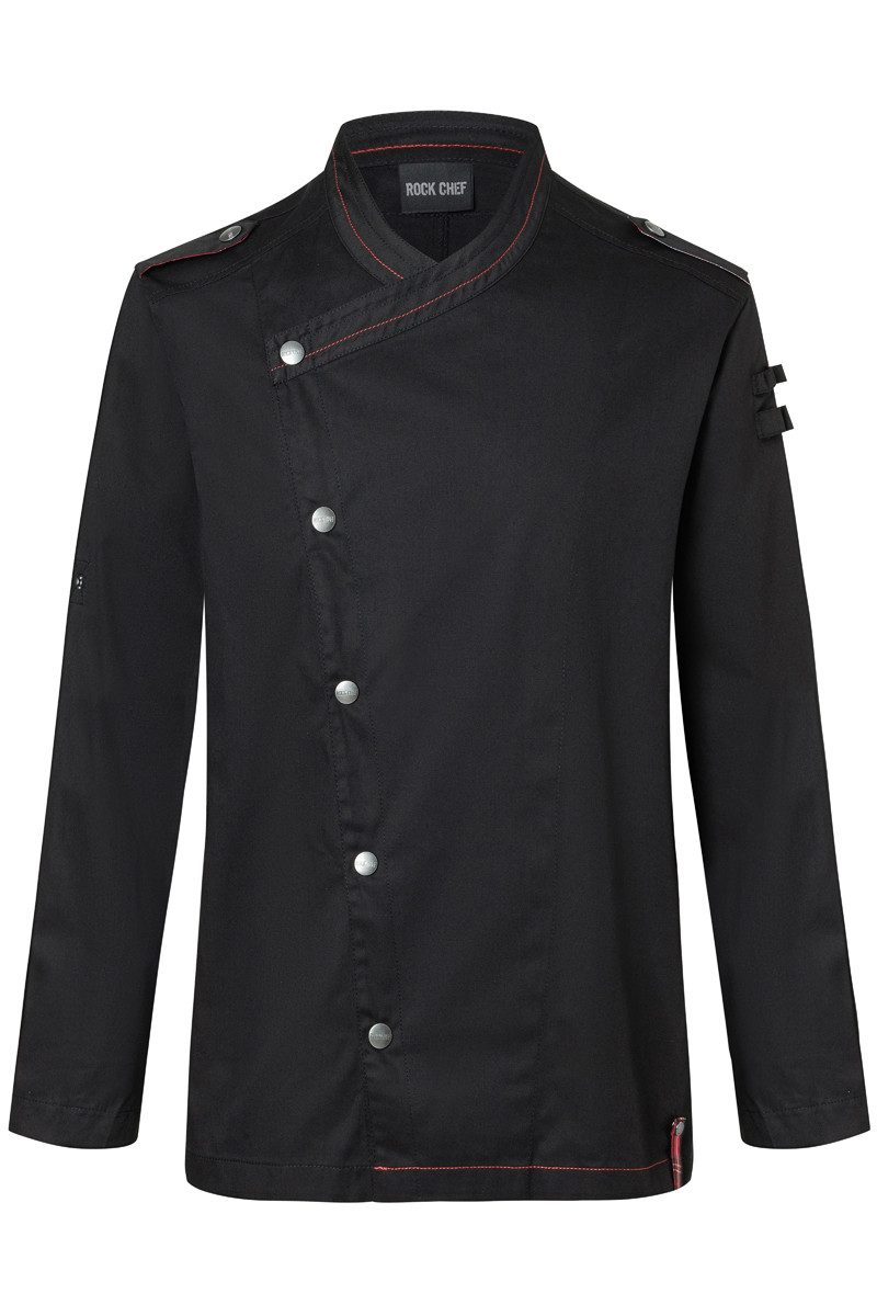 Karlowsky Fashion Kochjacke KARLOWSKY Herren Kochjacke ROCK-CHEF® Langarm Regular Schwarz