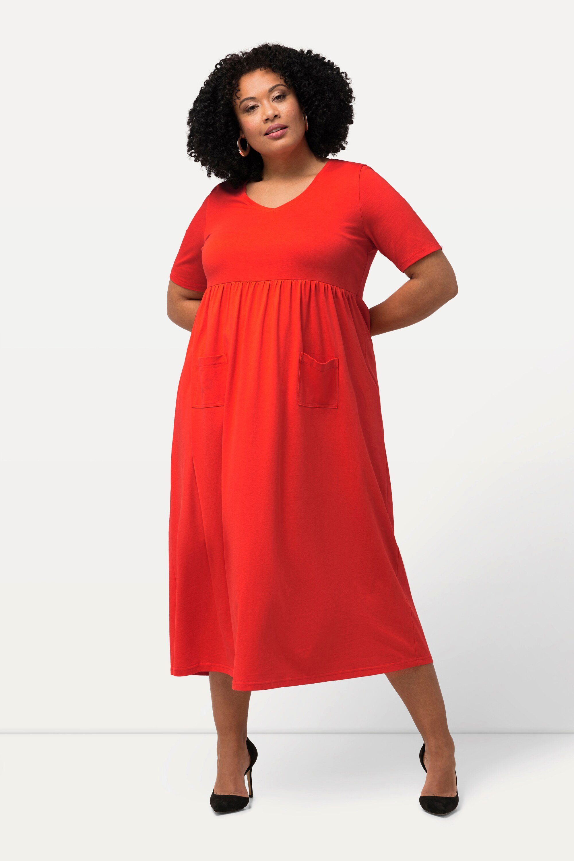 Ulla Popken Maxikleid Jerseykleid Empirenaht A-Linie günstig online kaufen