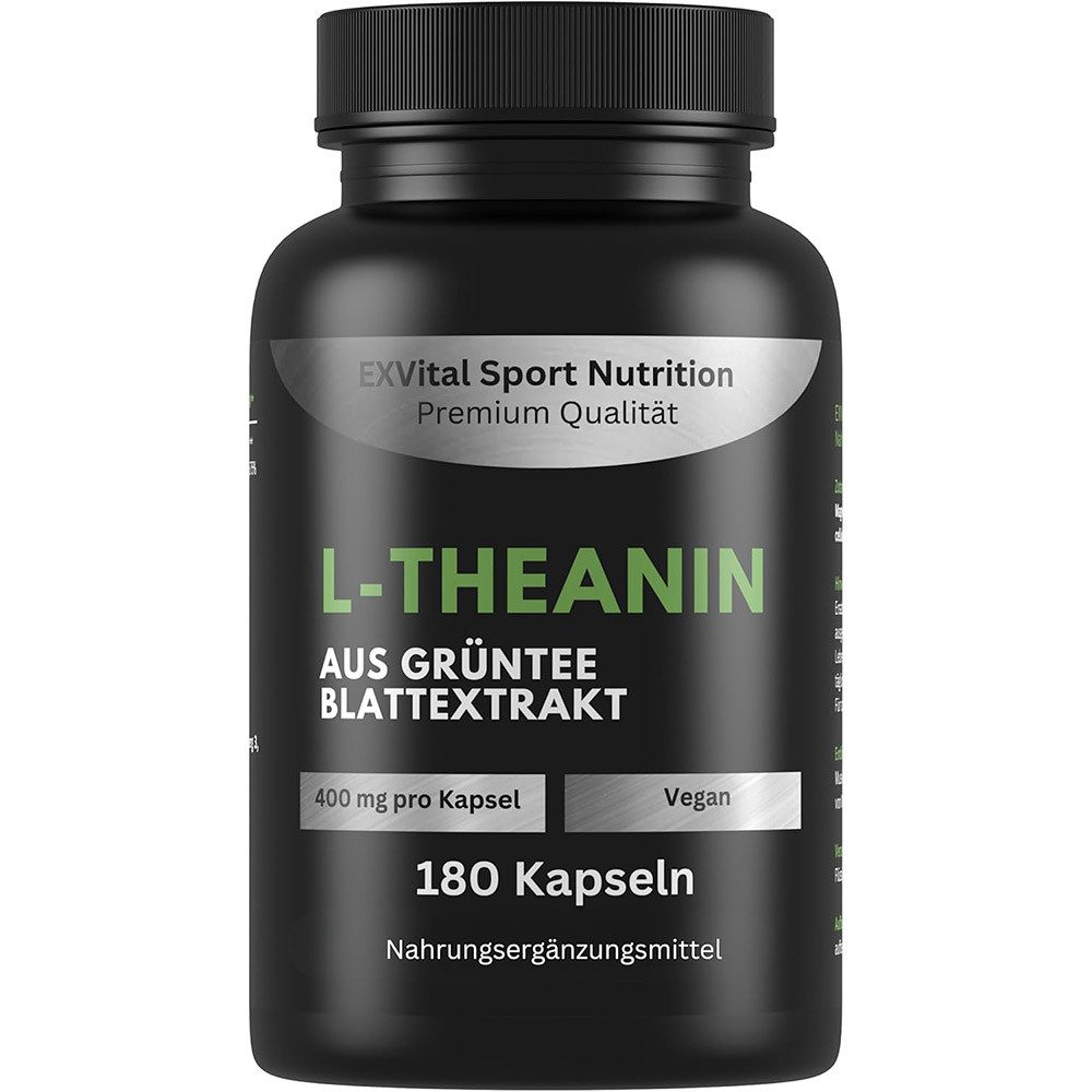 L-Theanin Kapseln, 400mg aus Grüntee Blattextrakt Kapseln