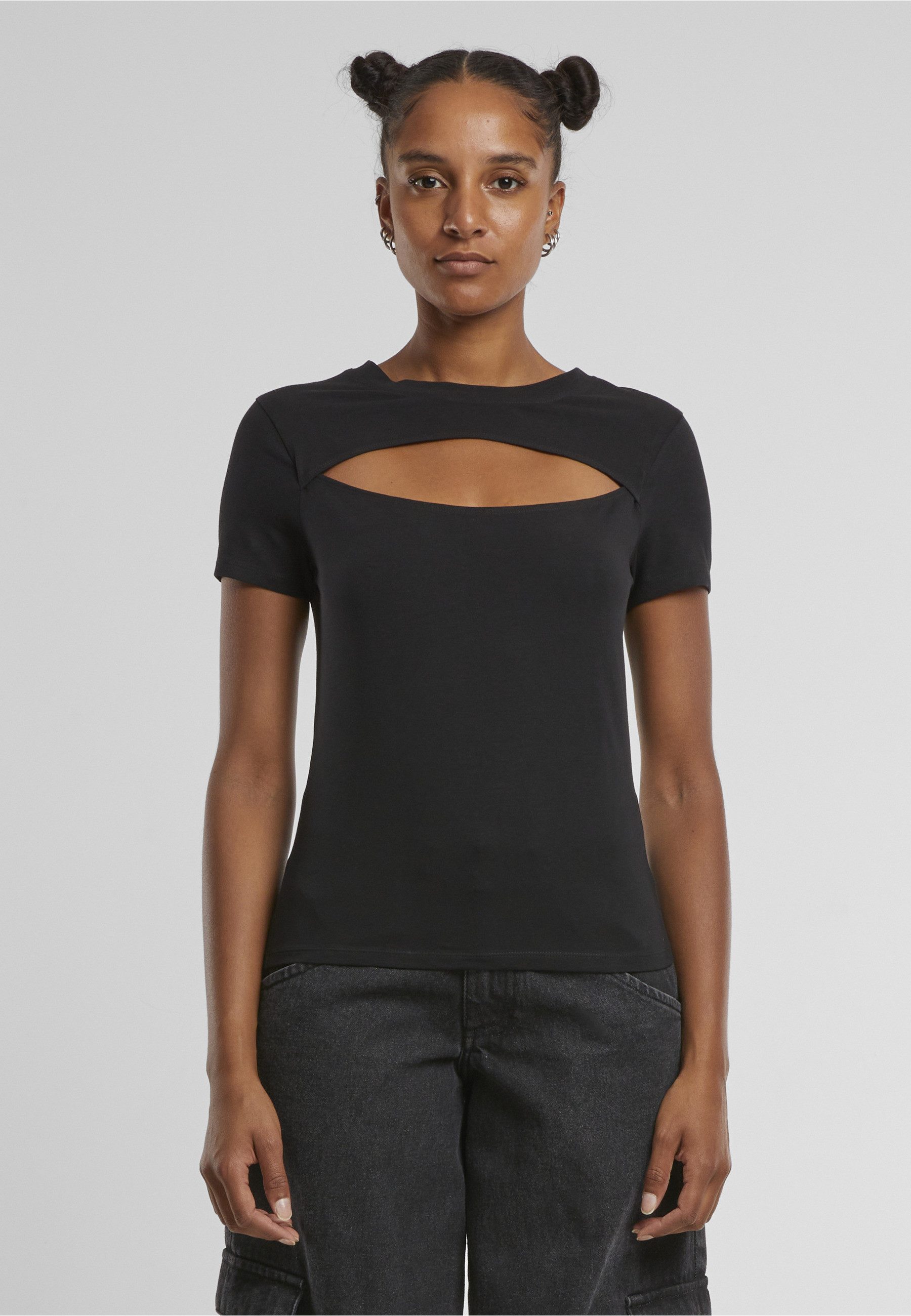 URBAN CLASSICS T-Shirt Urban Classics Ladies Short Cut Out Tee (1-tlg)