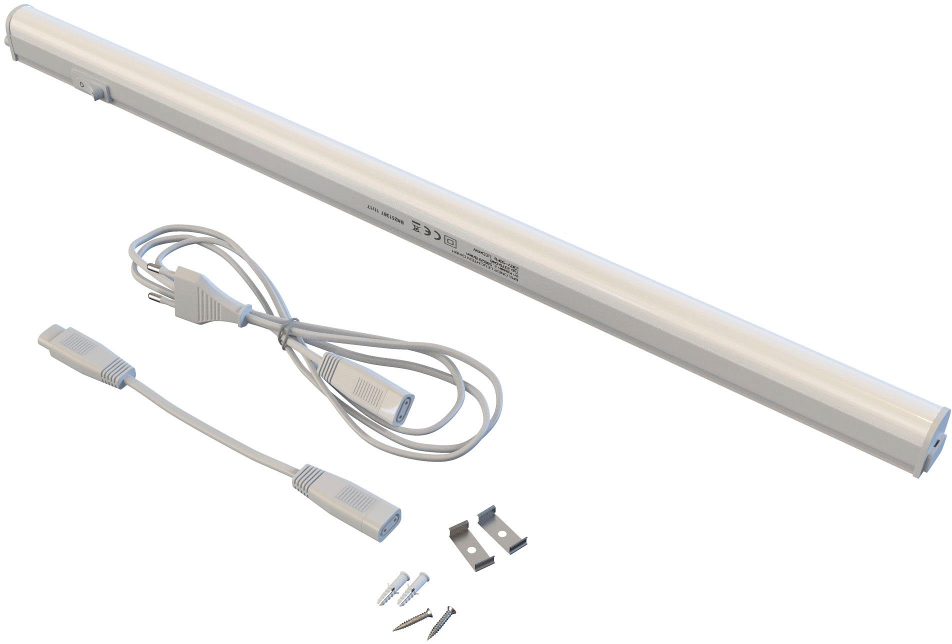 Briloner Leuchten LED Unterbauleuchte 2379086 TOOK, LED fest integriert, Neutralweiß, LED Lichtleiste, 58,5x2,2x3cm, Weiß, 8W, Küche, Schrank, Unterschrank – Bild 5 von 5