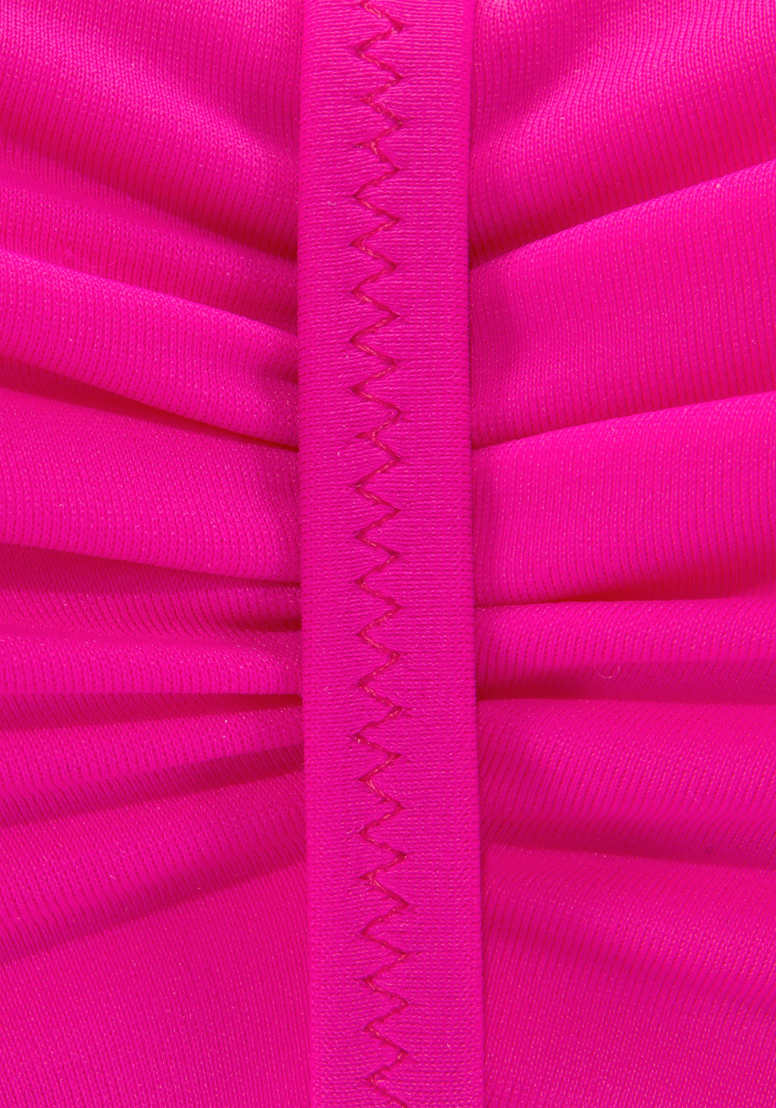 Vivance Unifarbe pink in trendiger Bügel-Bandeau-Bikini