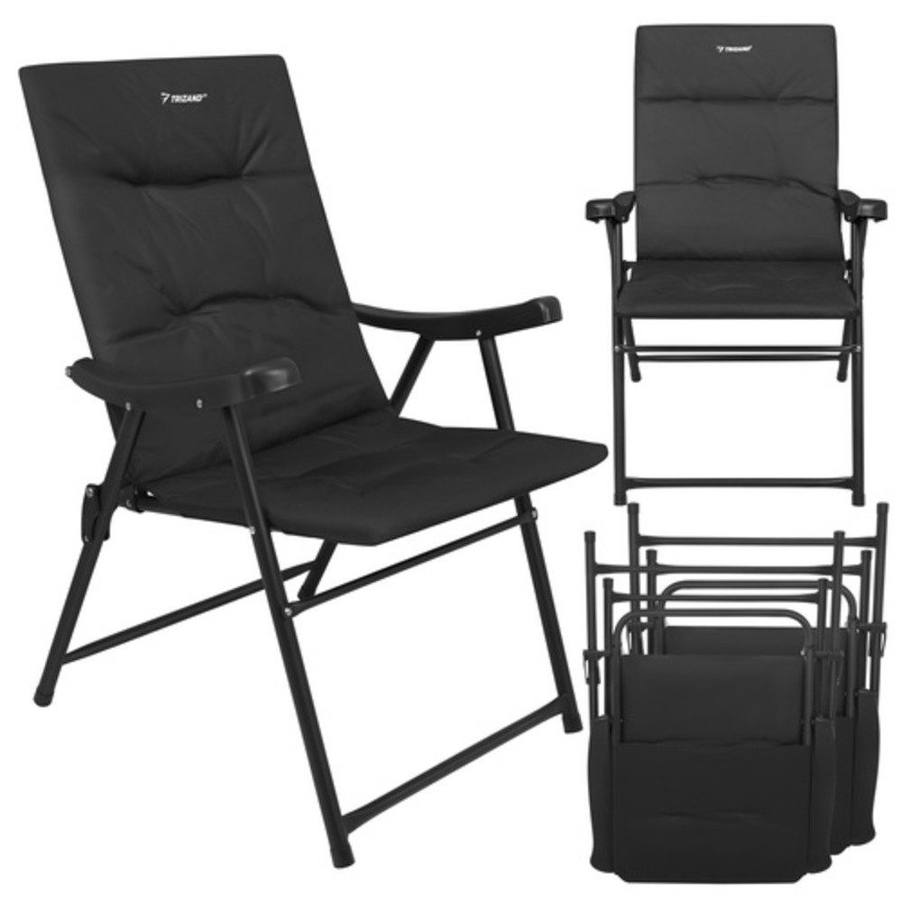 Trizand Campingstuhl Klapp-Campingstühle Gartenstühle (Spar-Set, 2 St), Ergonomisch hohe Rückenpartie und breiten Armlehnen