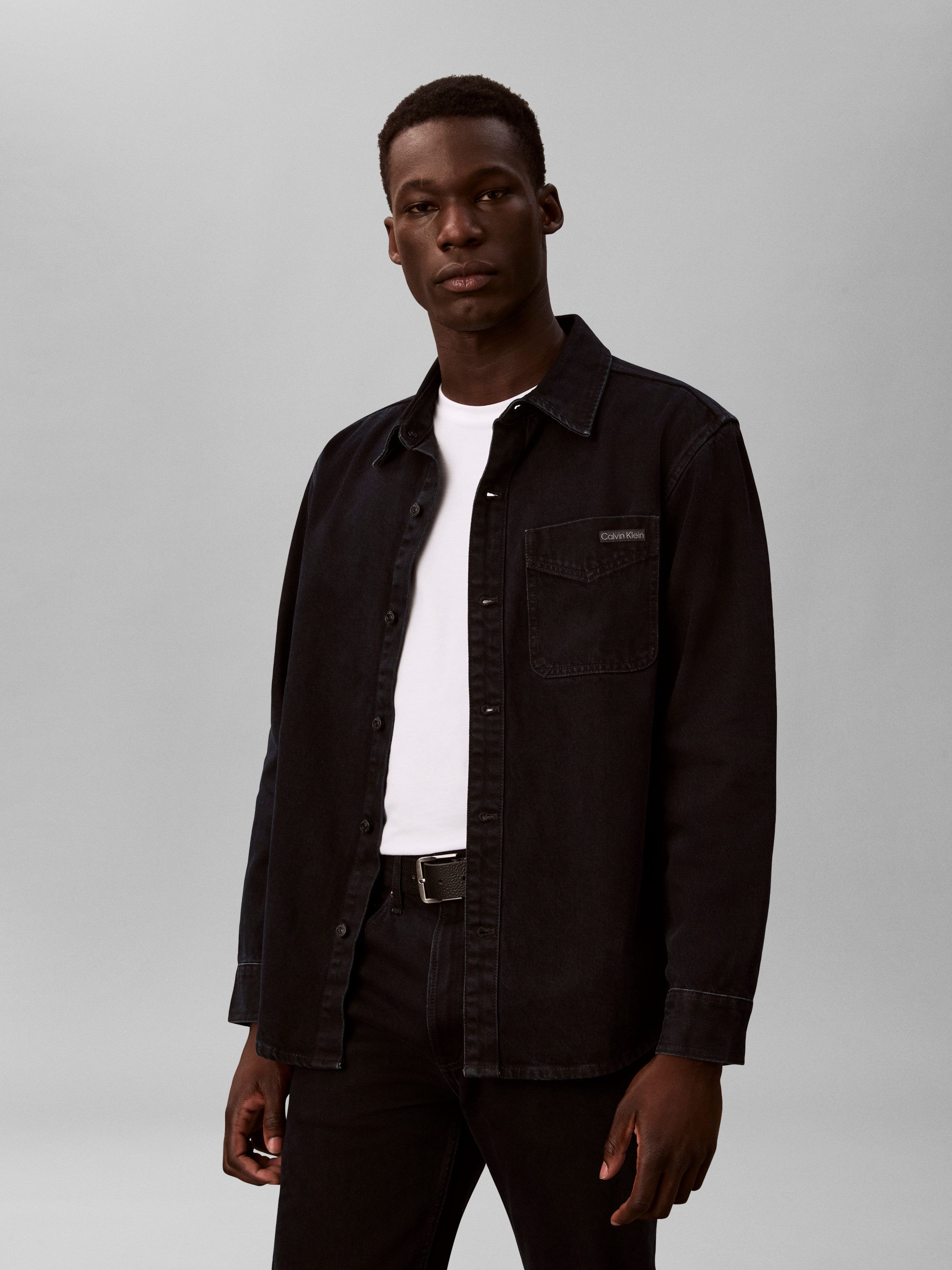 Calvin Klein Jeans Jeanshemd Regular fit mit Rundhalsausschnitt