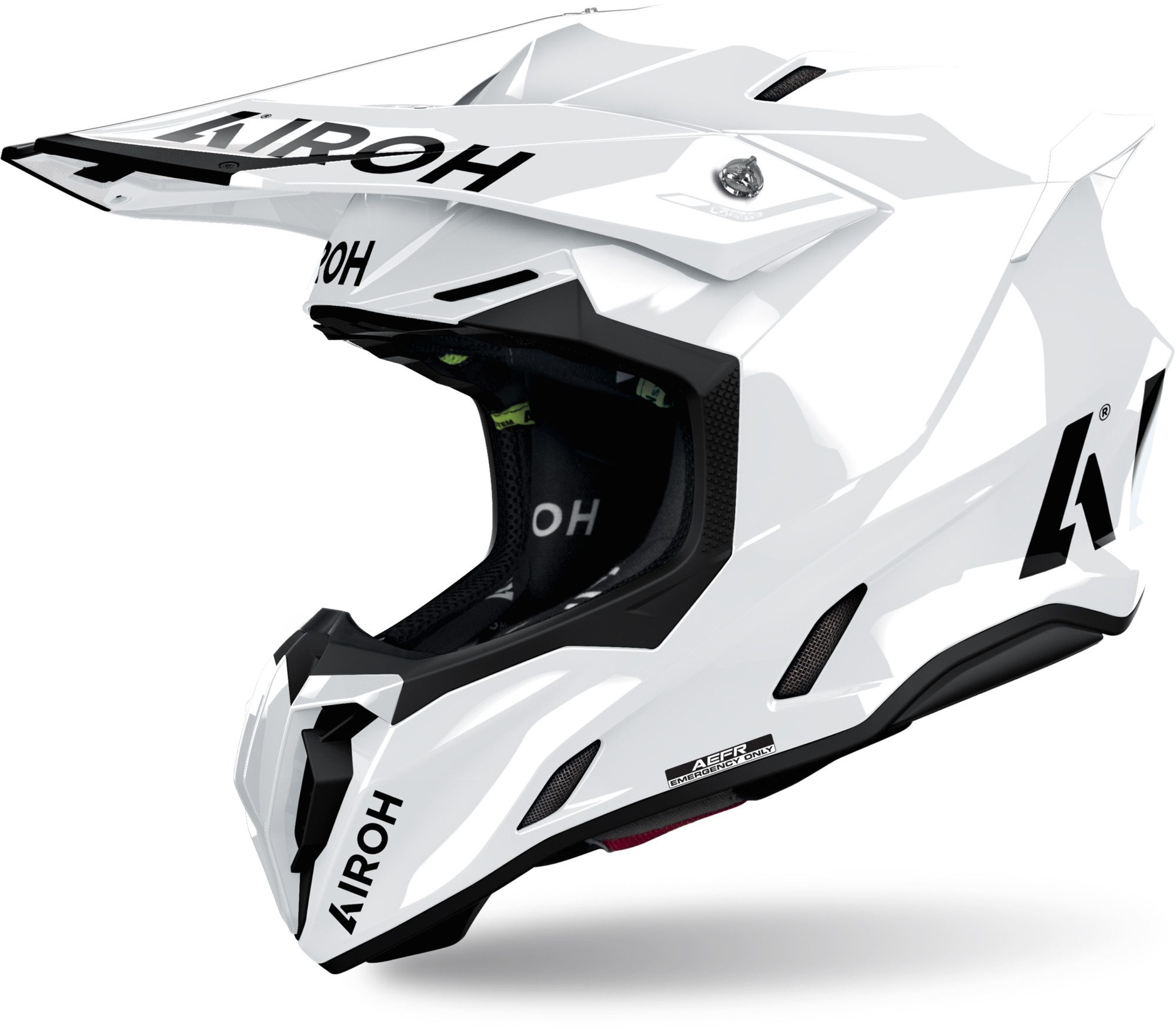Airoh Motocrosshelm Twist 3 Solid Motocross Helm, Vorbereitet Für Kommunikationssystem,notfallsystem-polsterung (eq