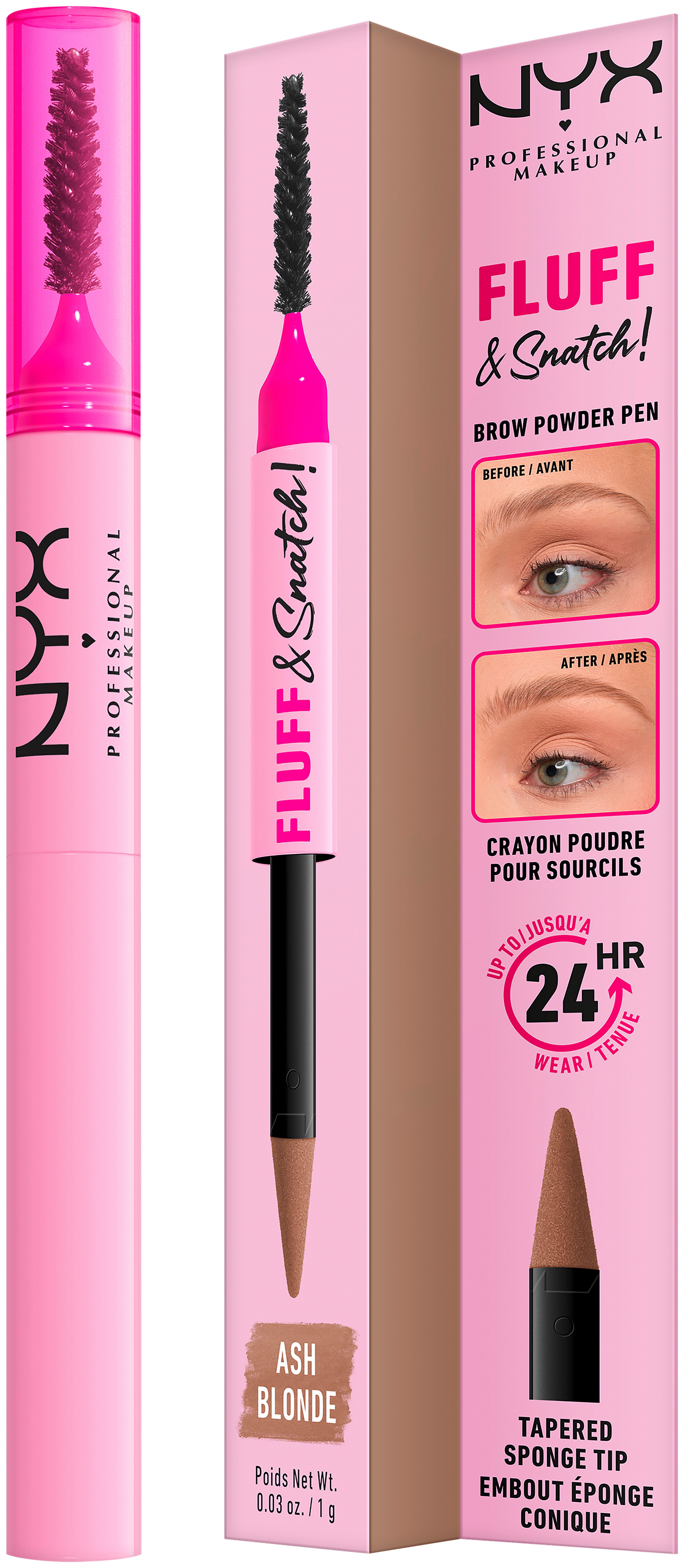 NYX PROFESSIONAL MAKEUP Augenbrauen-Stift NYX Professional Makeup Fluff & Snatch Puder Augenbrauenstift – Bild 2 von 4