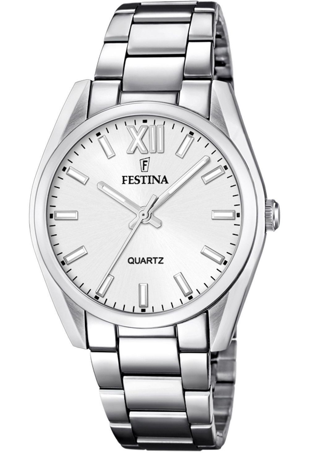 Festina Quarzuhr Boyfriend Damenuhr F20622-1 Silbern Edelstahlband 36,8 mm