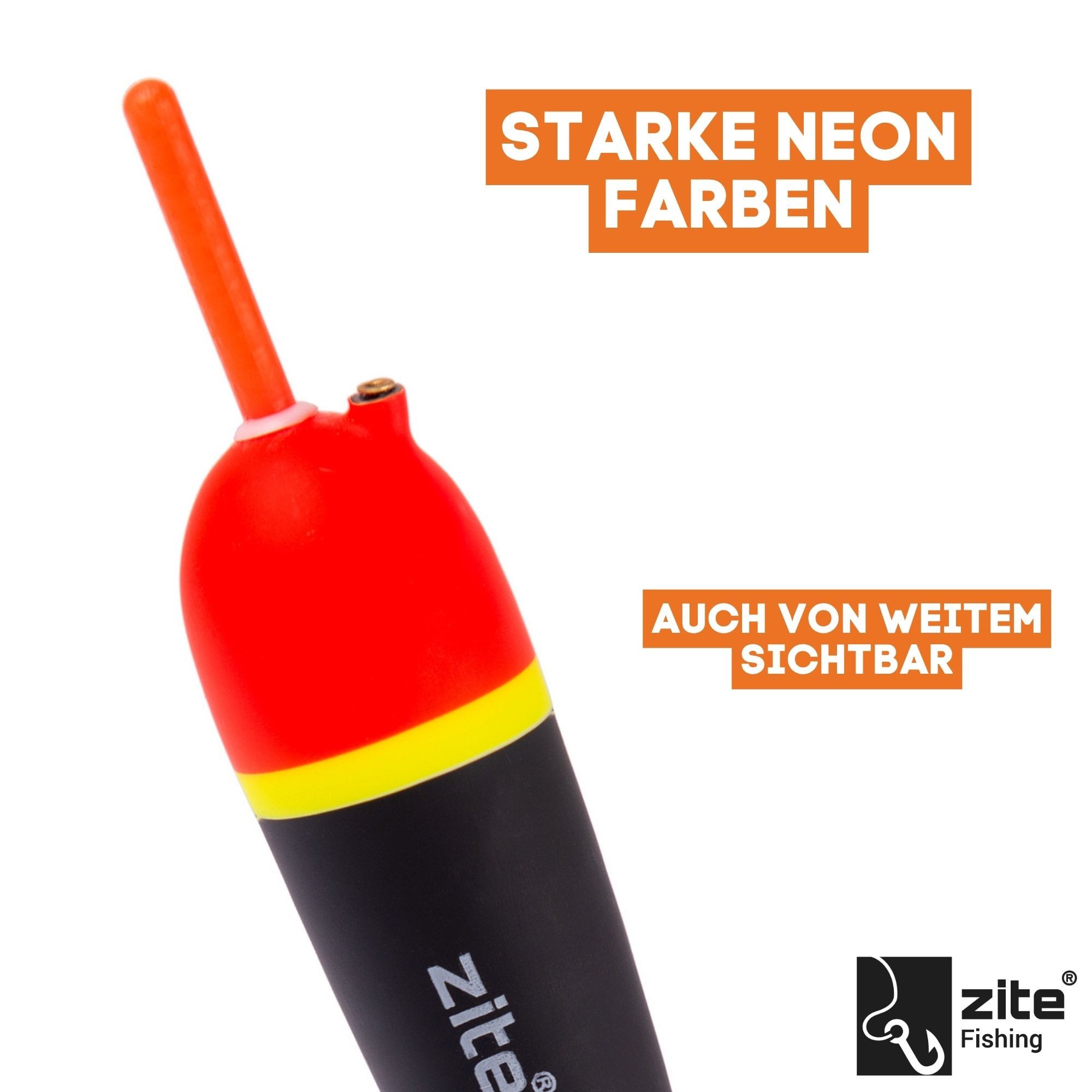 Zite Knicklichtpose Hecht-Durchlaufposen 15 & 20g im 2er Pack mit Knicklichtaufnahme Hecht