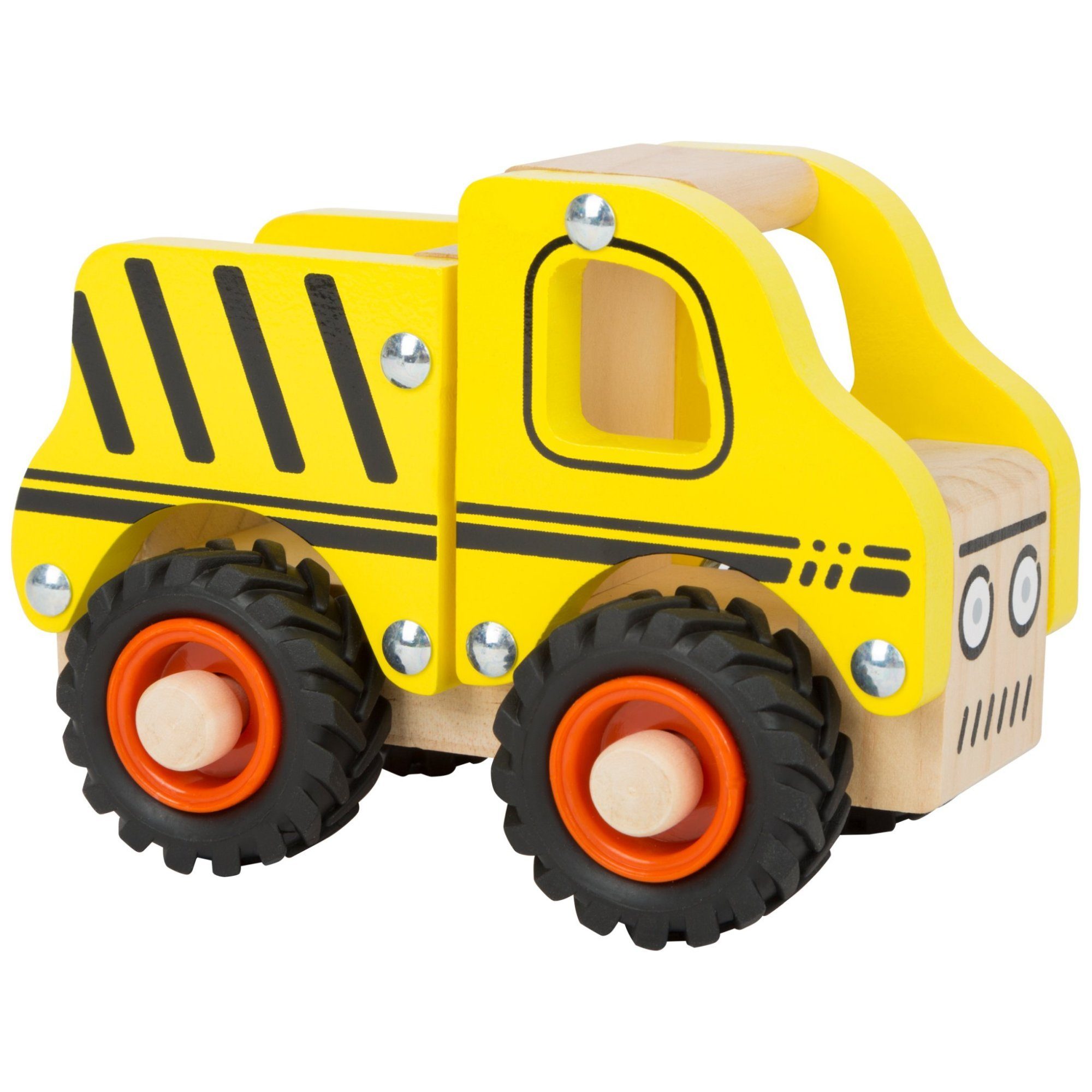 Small Foot Spielzeug-Baumaschine small foot Baufahrzeug, (1-tlg), Gummierte Reifen für unwegsames Gelände