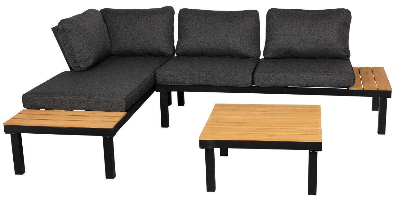 MR.DEKO Gartenlounge-Set Noja Eukalyptus inkl. Tisch