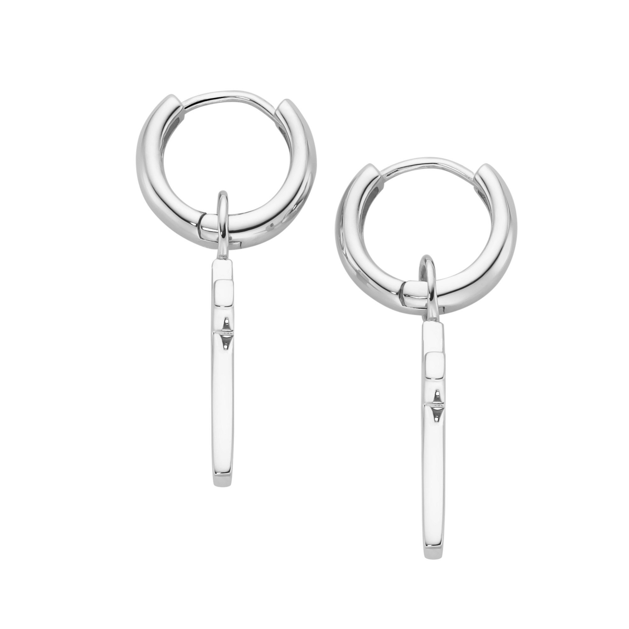 GIORGIO MARTELLO MILANO Paar Creolen mit Behang Kreuz, Silber 925