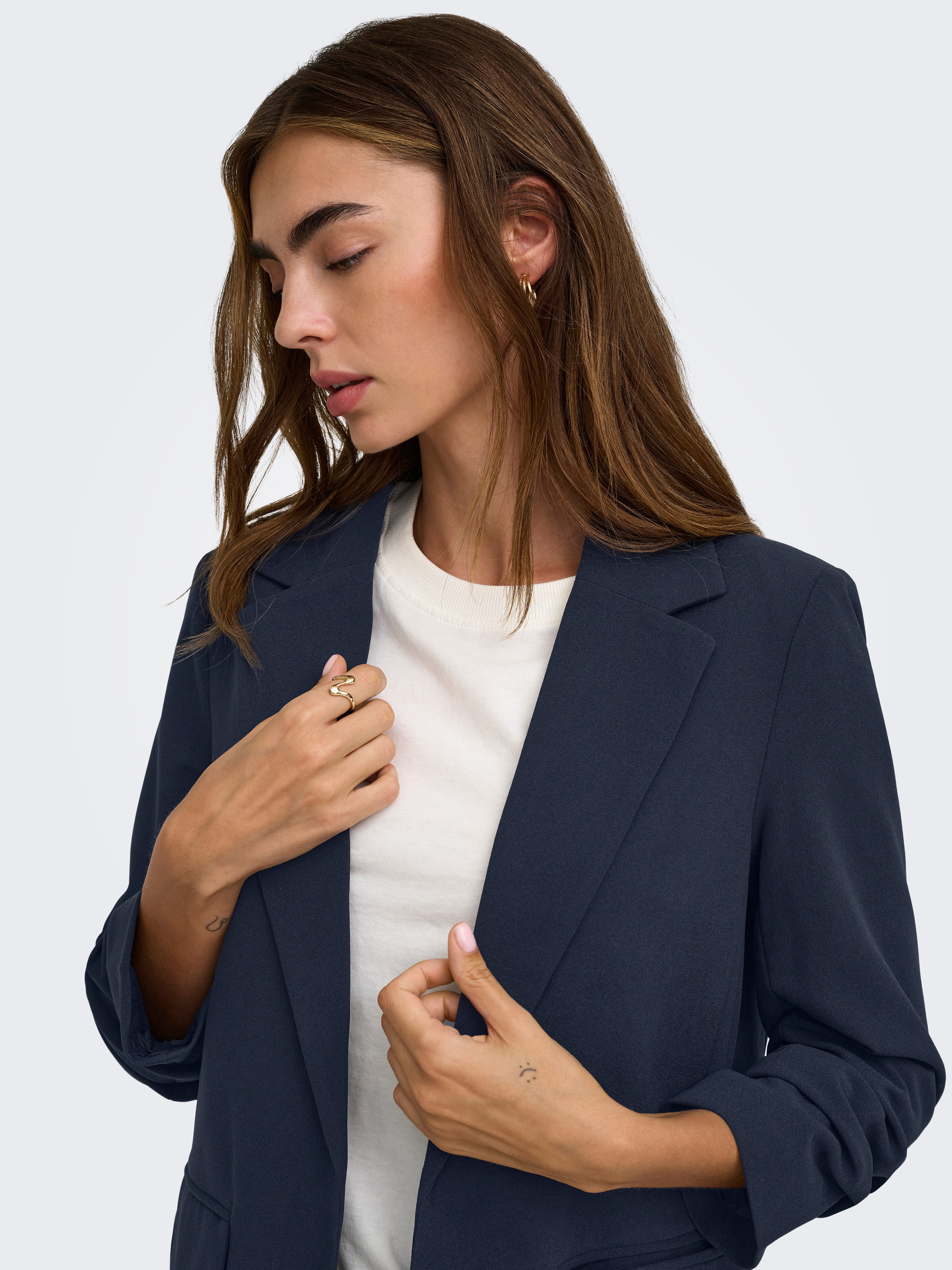 ONLY Longblazer ONLKALINA 3/4 OPEN BLAZER CC TLR Materialmix, loose fit – Bild 3 von 5