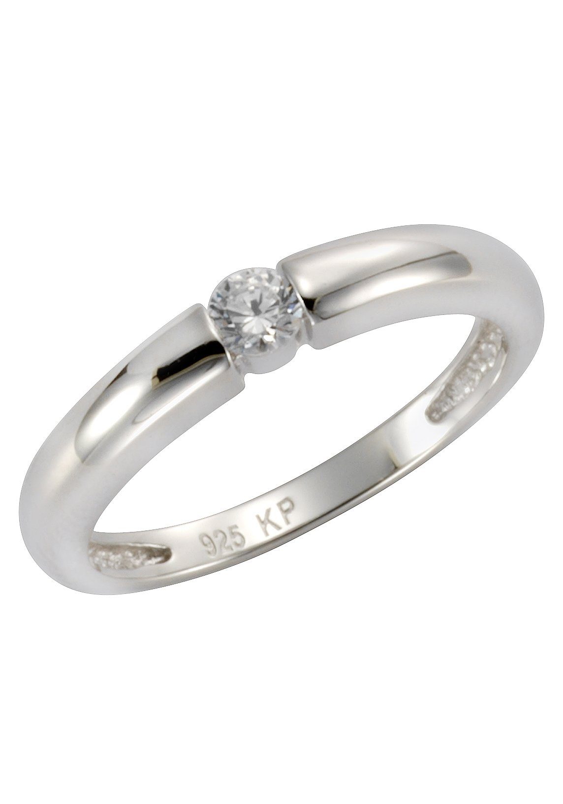 Firetti Fingerring Schmuck Geschenk Silber 925 Damenring Verlobungsring Solitär, mit Zirkonia (synth)