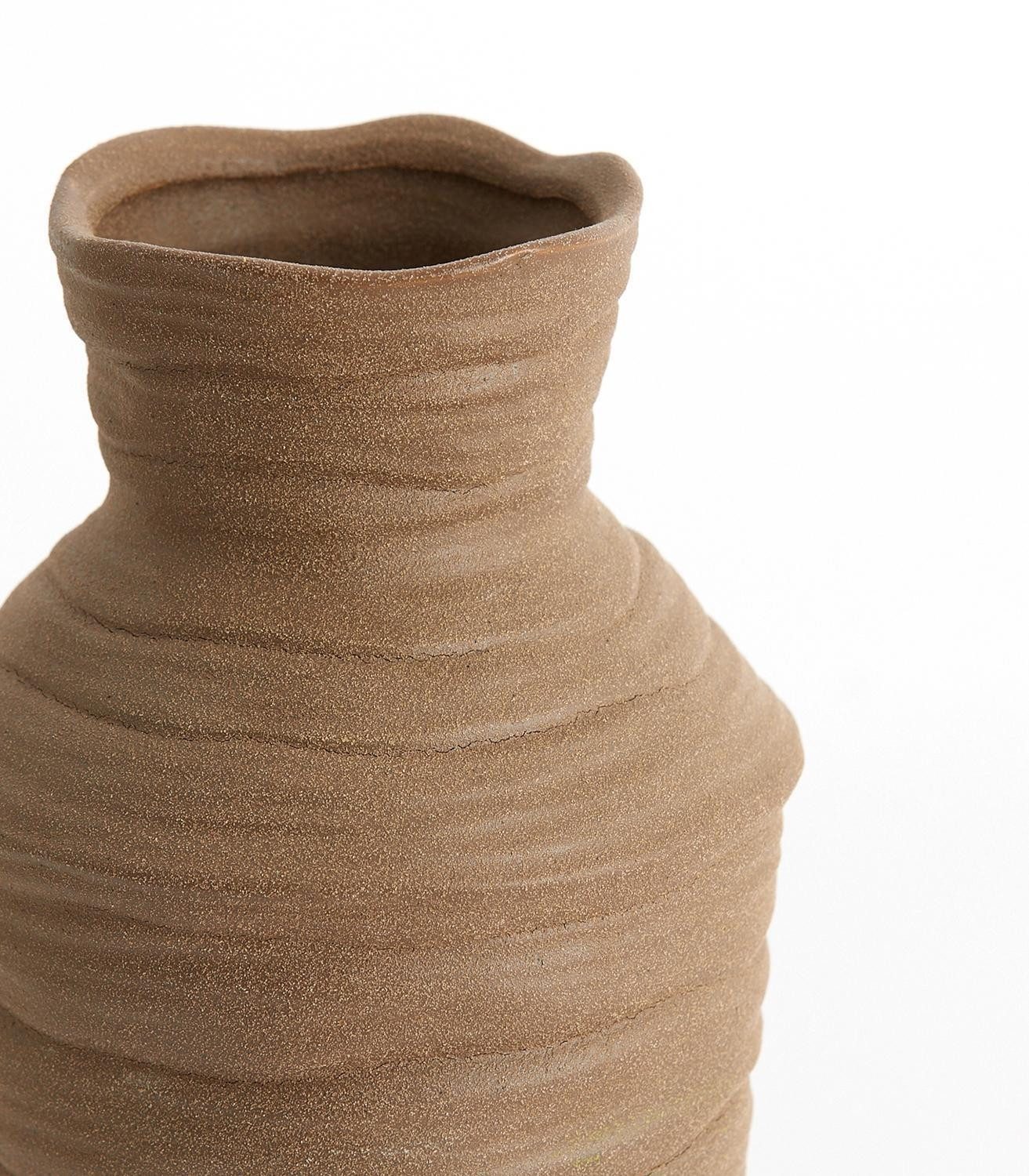 Light & Living Dekovase GRECCIO, Vase, Braun, matt, Keramik, H 28 cm (1 St), besondere Oberflächenstruktur
