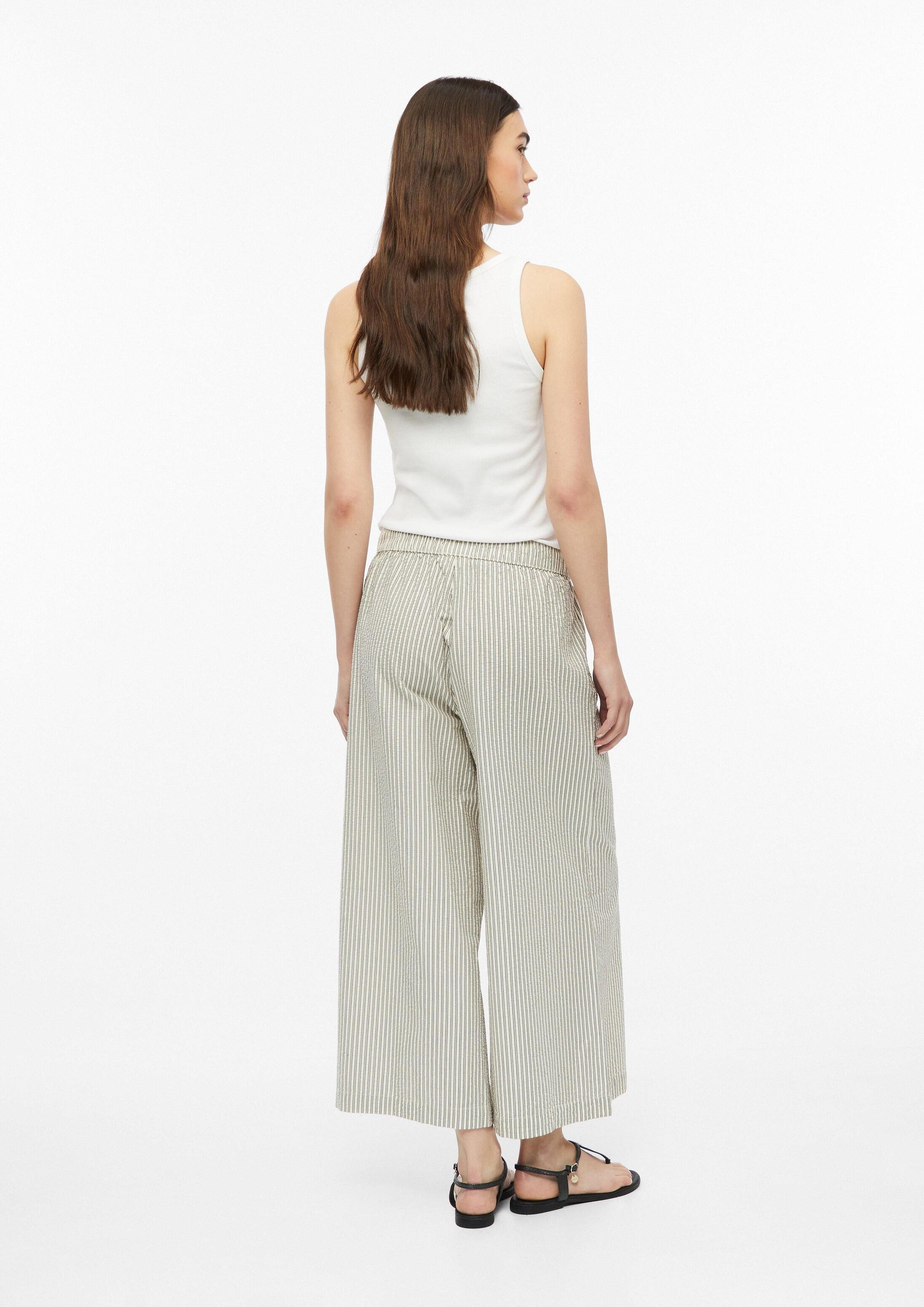 s.Oliver Culotte Hose Culotte aus Seersucker mit weitem Bein
