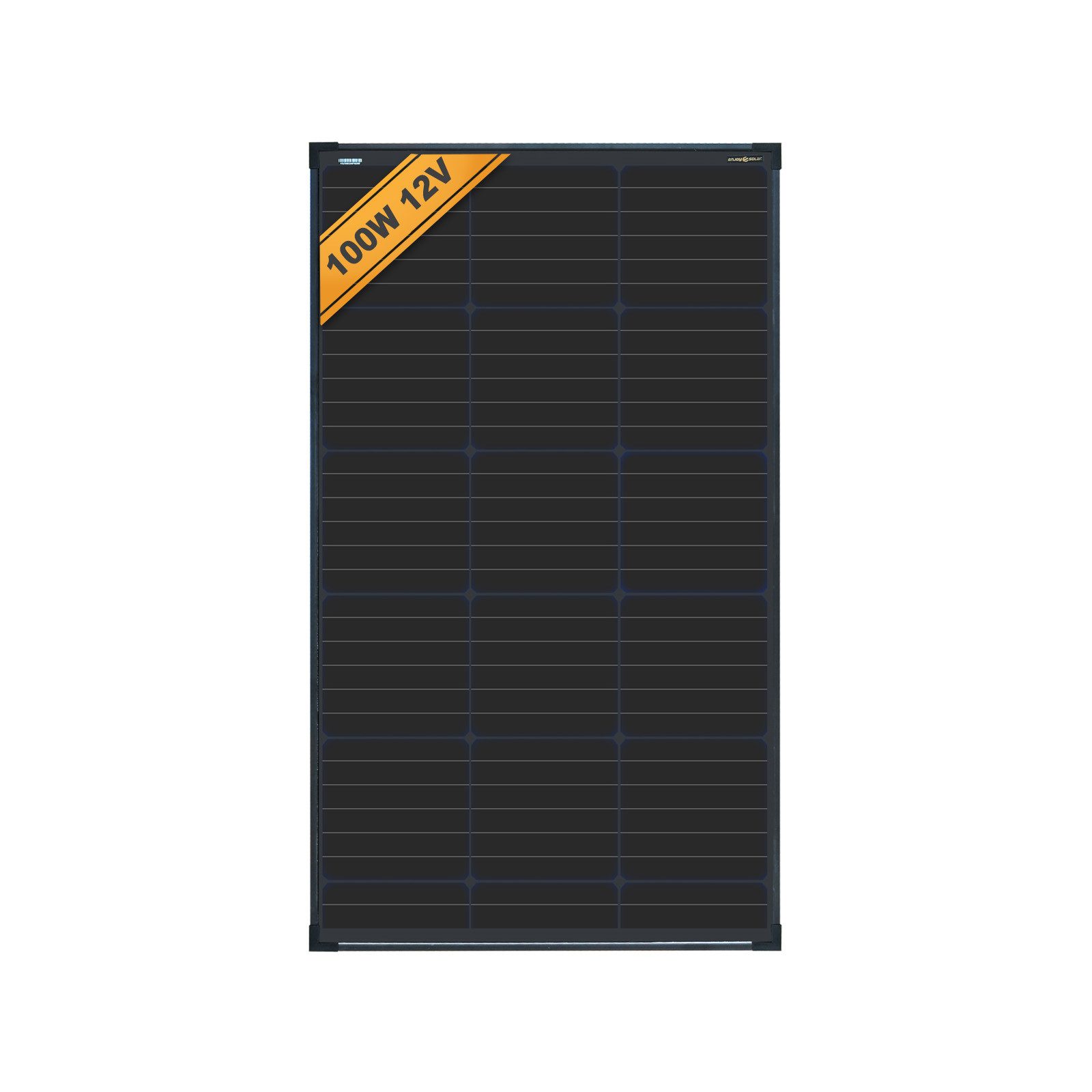 enjoy solar Solarmodul HPBC-Technologie Mono Solarpanel FULL BLACK 100W-230W 12V, Monokristallin, HPBC-Technologie, bis zu 25 % Wirkungsgrad, 100 % aktive Zellfläche