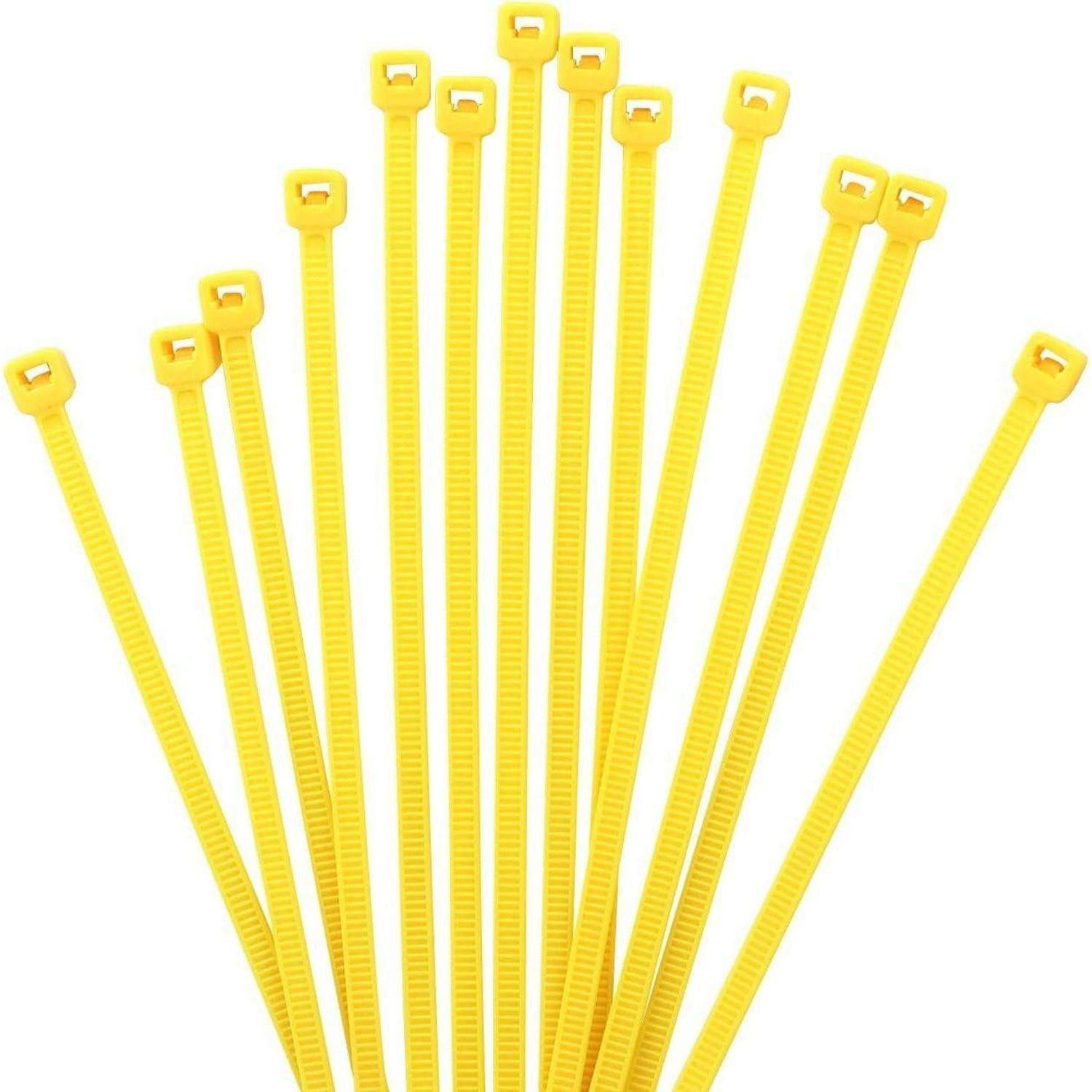 LuxusKollektion Kabelbinder Kabelbinder 1000 Stück Set Zugfestigkeit UV 150 mm x 2.5 mm Gelb