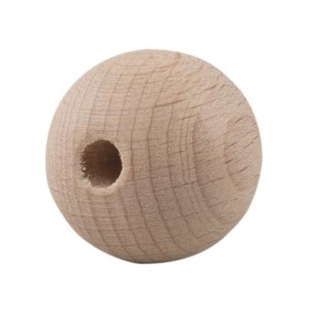 Rayher Hobby Bastelnaturmaterial Rohholz-Kugeln, durchgebohrt, 20mm ø, (25-tlg)