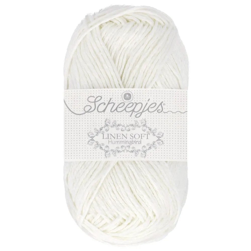 Scheepjes Linen Soft, sommerliches Strickgarn mit Leinen Häkelwolle, 135 m (Baumwollgarn zum häkeln und stricken, Strickwolle, Häkelwolle, Sommerwolle, Leinengarn), 47% Baumwolle, 27% Leinen, 26% Polyacryl