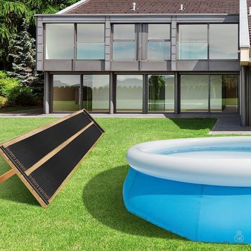 KOMFOTTEU Pool-Solarkollektor Solarheizung Set, für Boden Rahmen Dach, 5m
