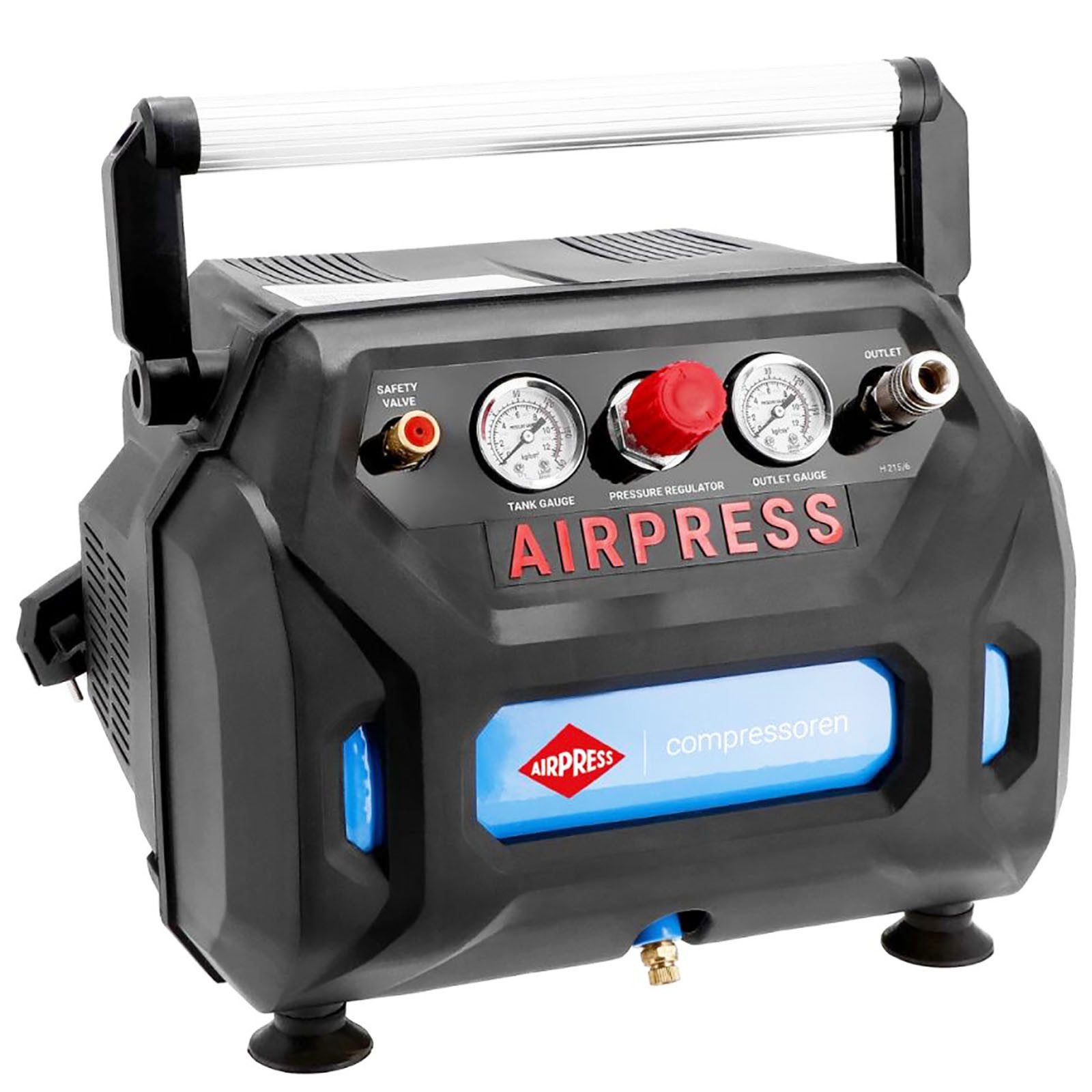 Airpress Kompressor Kompressor 1,5 PS 6 Liter H215-6 8bar Typ 36943, max. 8 bar, 1 Stück