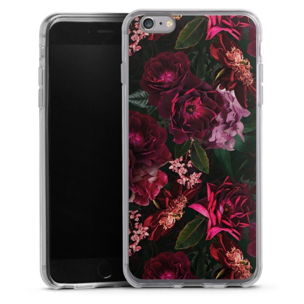 DeinDesign Handyhülle Rose Blumen Blüte Dark Red and Pink Flowers, Apple iPhone 6s Plus Silikon Hülle Bumper Case Handy Schutzhülle
