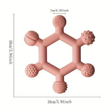 DOPWii Beißring 3 Stück Baby-Beißring aus Silikon, Baby-Beißhilfe, (3-tlg), für Jungen und Mädchen ab 4 Monaten
