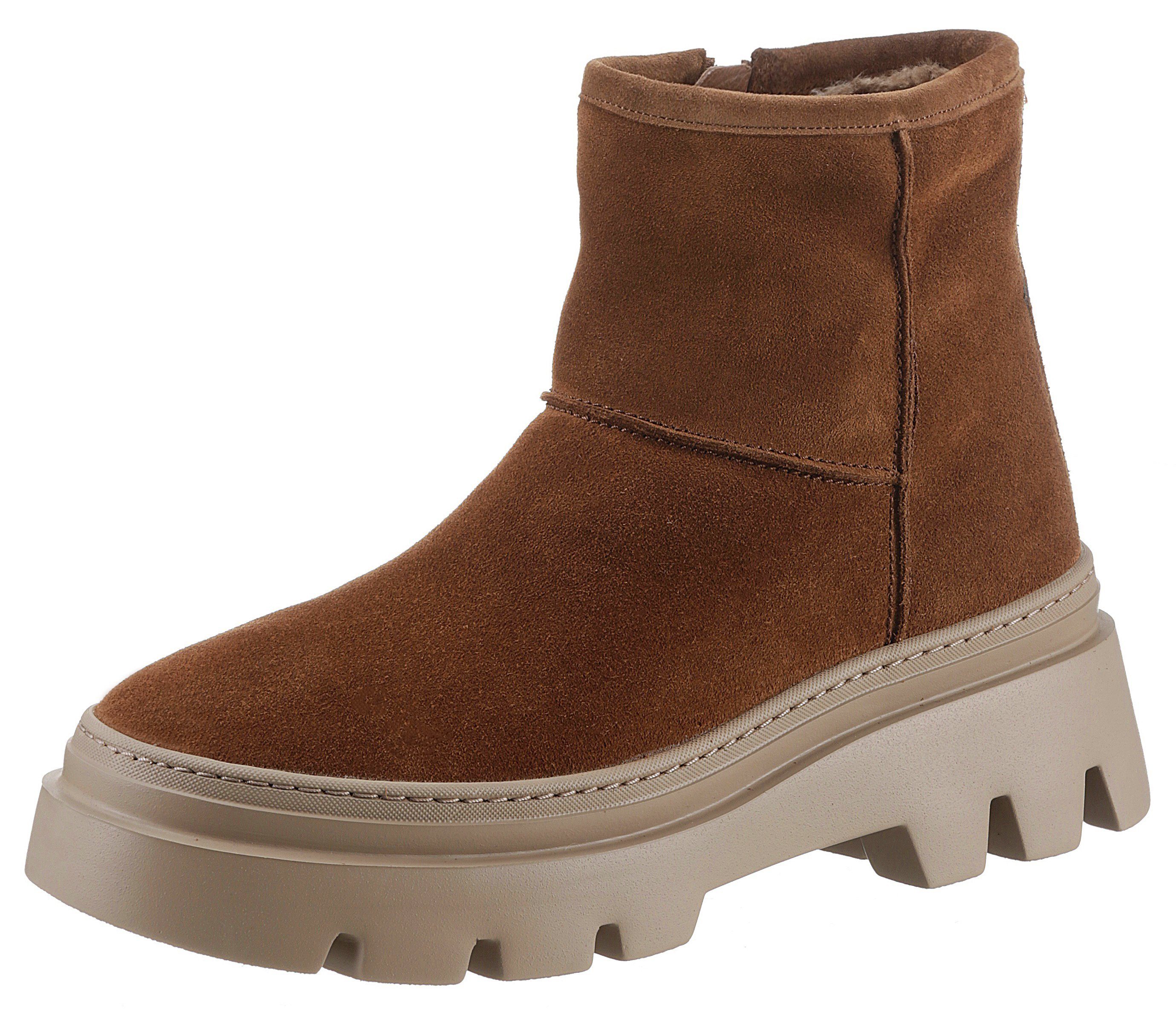 Paul Green Winterboots leichter braun Laufsohle mit