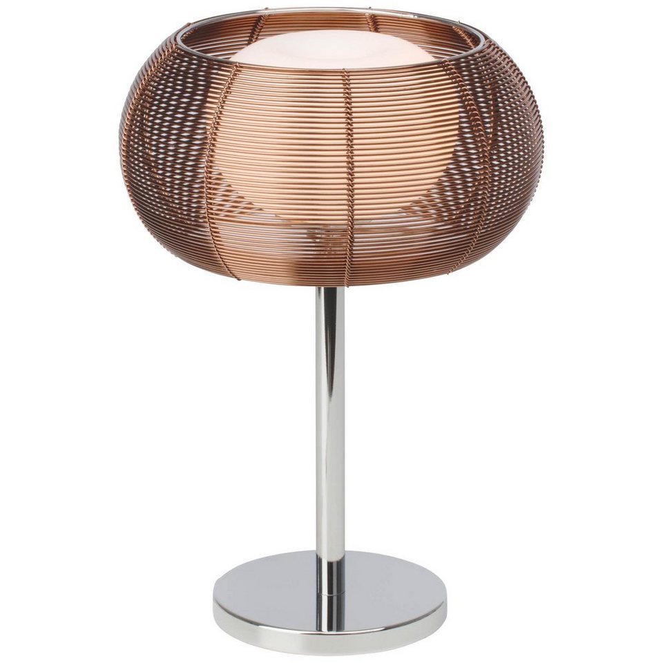 Brilliant Tischleuchte Relax, Lampe Relax Tischleuchte bronze/chrom 1x QT14,  G9, 25W, geeignet für