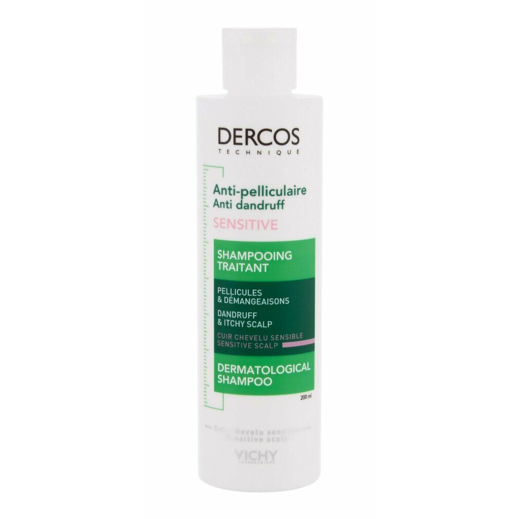 anti-pelliculaire Haarshampoo sensitive traitant Vichy DERCOS shampooing 200ml