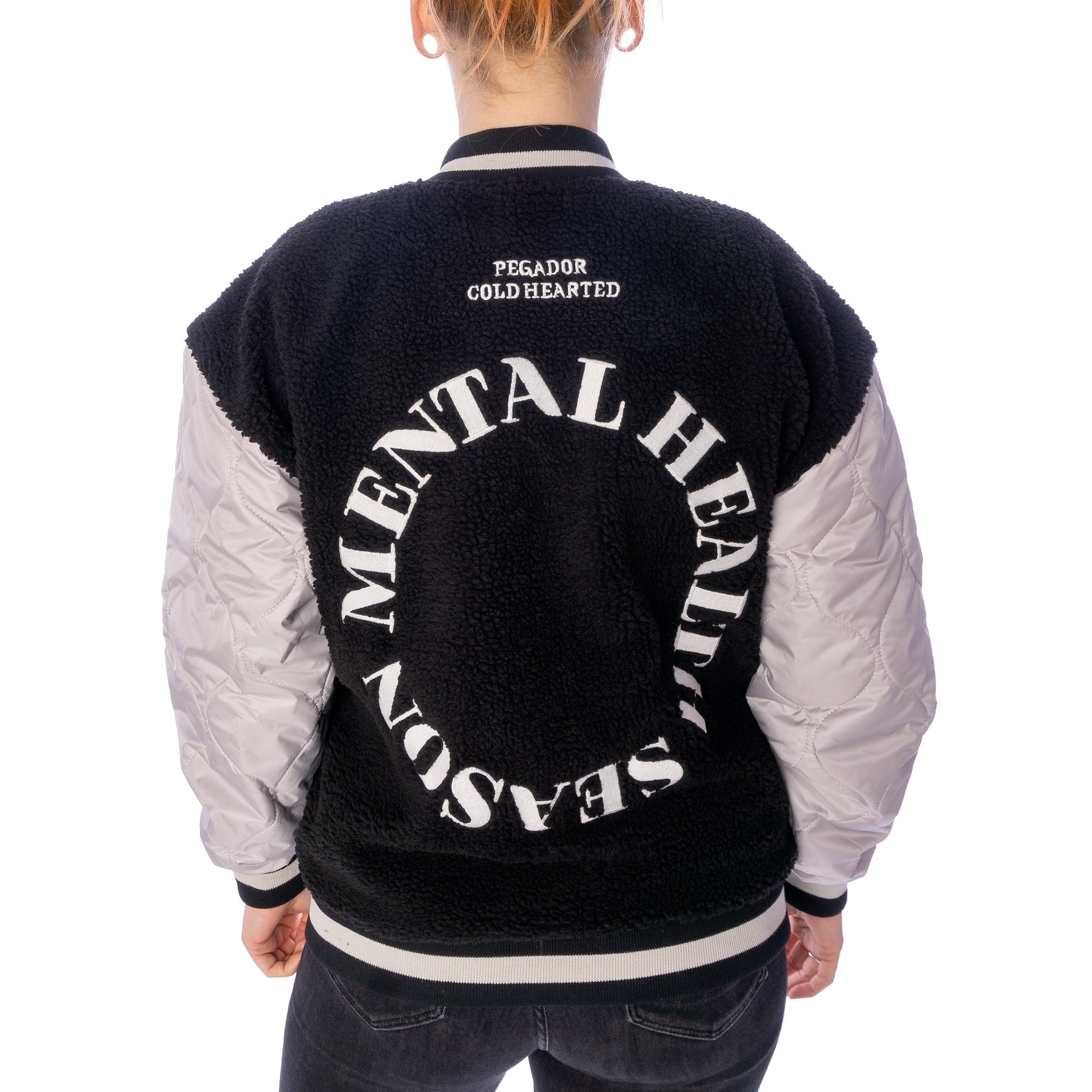 PEGADOR Collegejacke Jacke Pegador Draper Quilted Oversized Ärmel mit Steppung