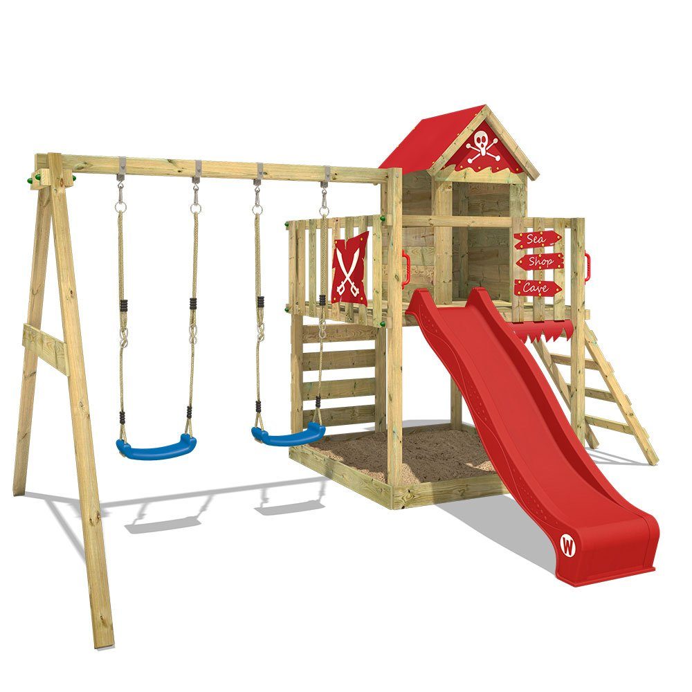Wickey Spielturm »Klettergerüst Smart Cave mit Schaukel & Rutsche