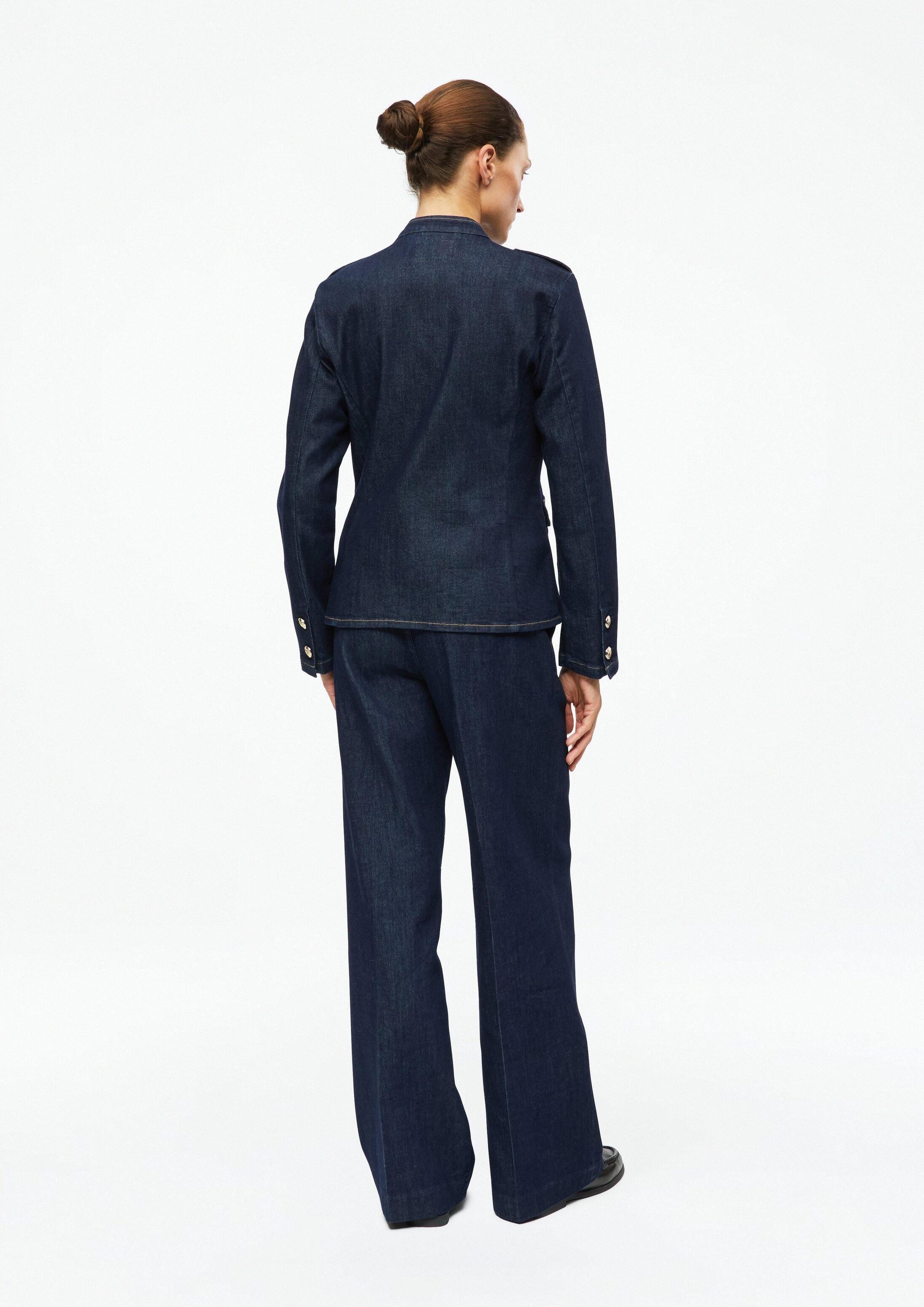 s.Oliver Funktionsjacke Indoor-Jacke Jeansjacke mit Stehkragen und Schmuckknöpfen