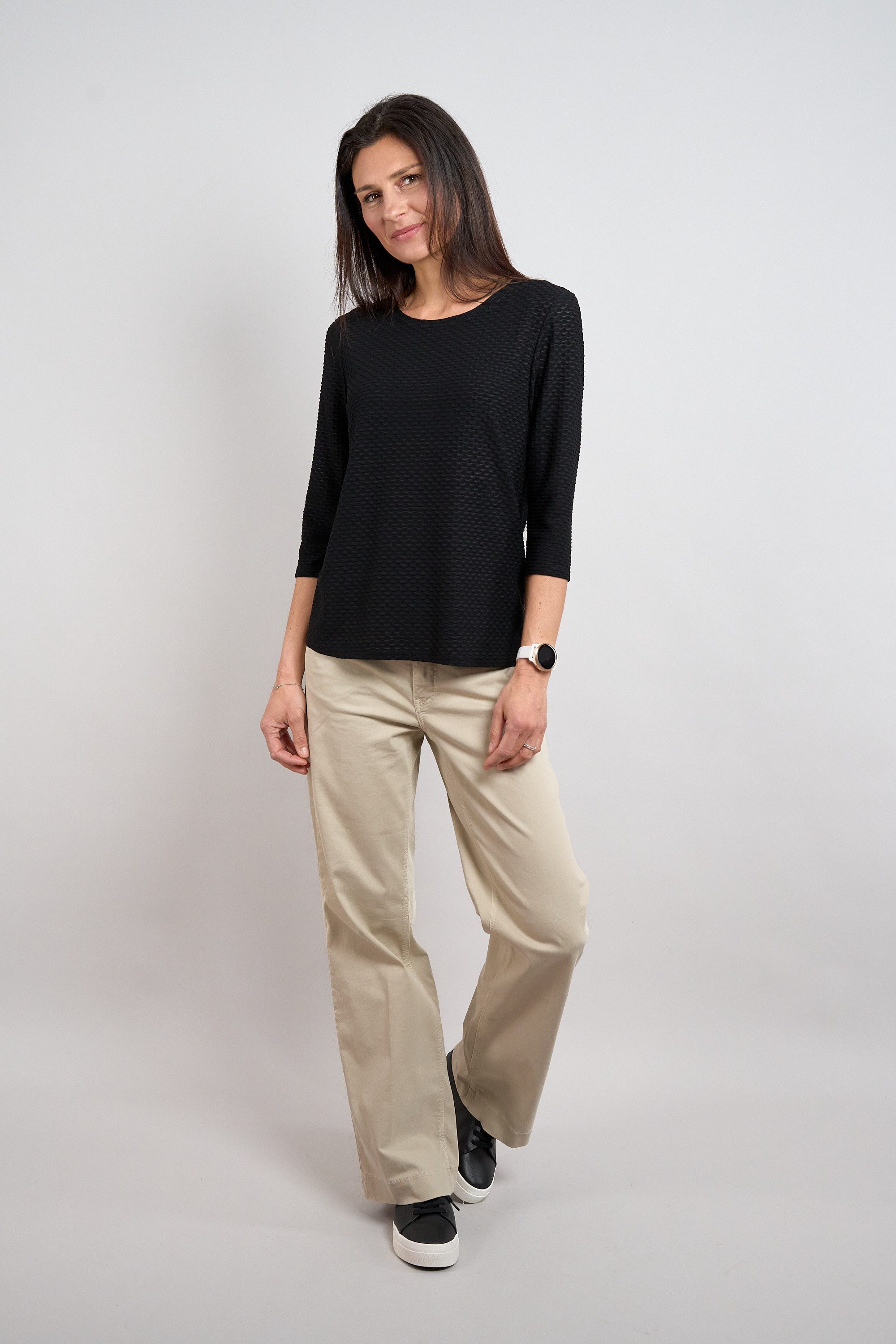 Seidel Moden 3/4-Arm-Shirt Shirt mit Struktur - Viskose/Stretch - MADE IN GERMANY – Bild 3 von 5