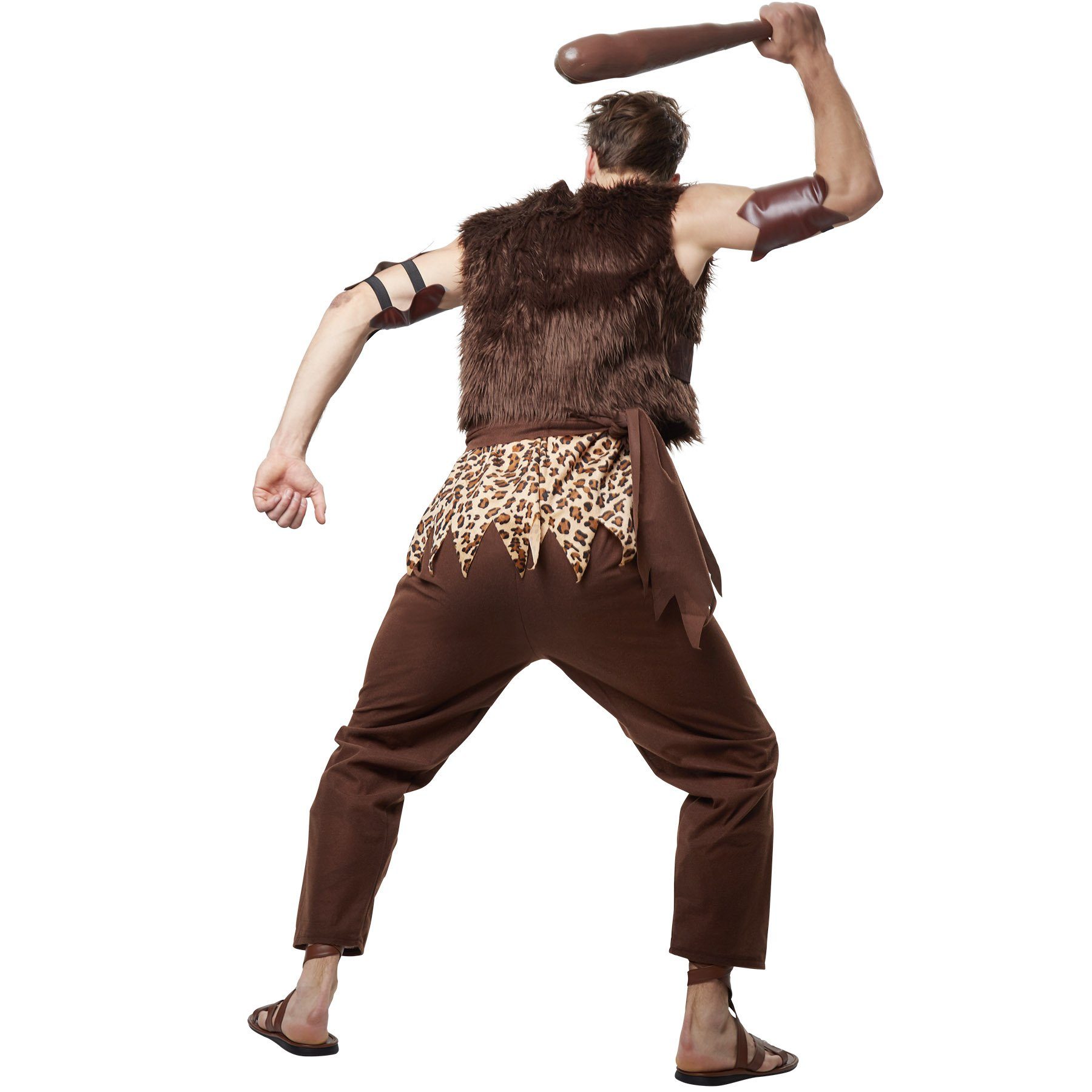 dressforfun Kostüm Herrenkostüm Steinzeit-Clanchef, Langes Shirt mit Fleckenmuster