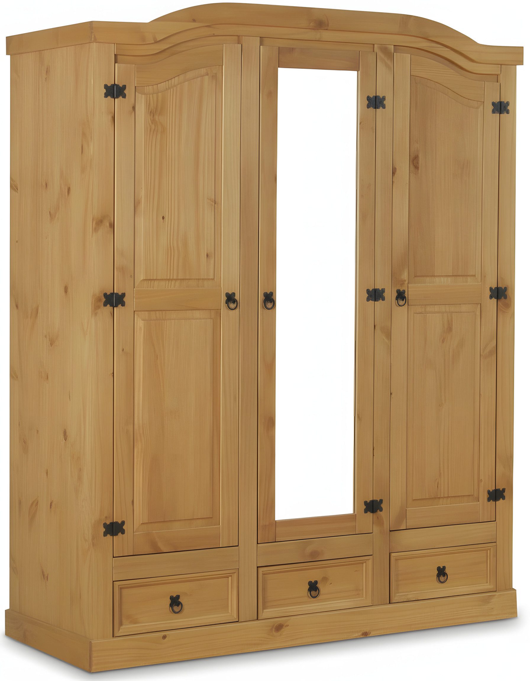 ebuy24 Kleiderschrank New Mexico Kleiderschrank 3 türig mit einer Spiege